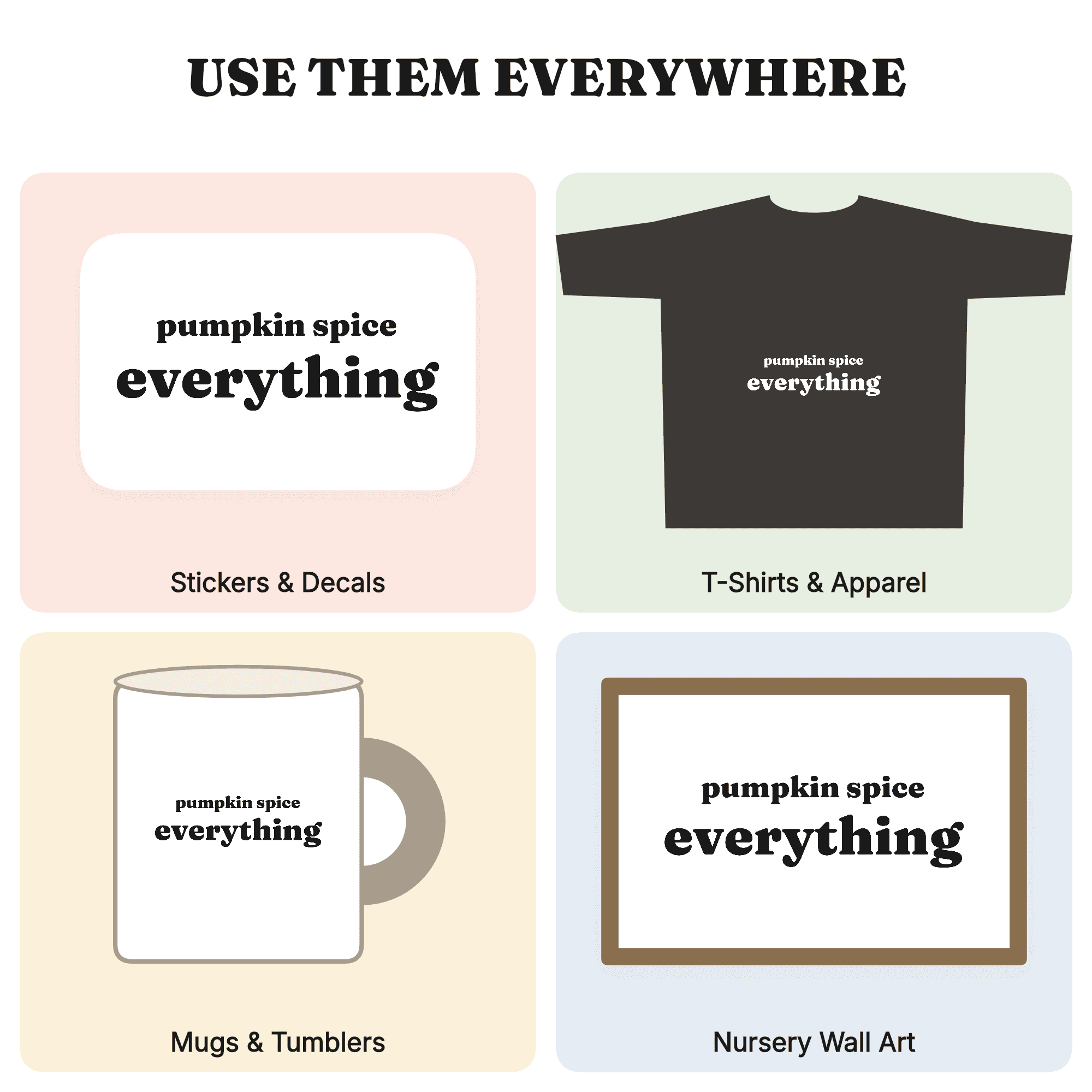 Pumpkin Spice Everything SVG PNG Fall Coffee Cup Quote Cut File for Cricut Autumn Kitchen Decor, view 3