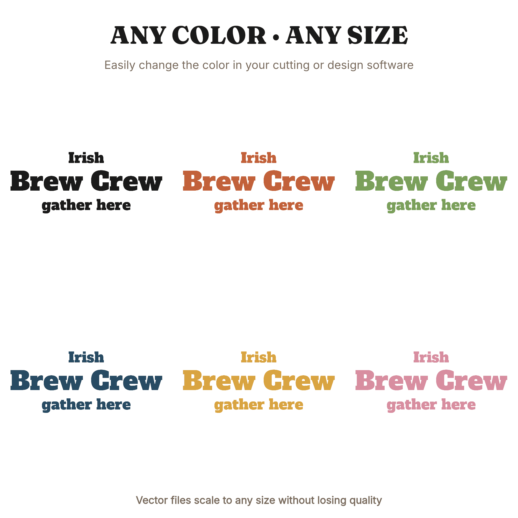 Irish Brew Crew Stacked Teacup SVG PNG Kitchen Sign Coffee Bar St Patrick's Day Cut File, view 2