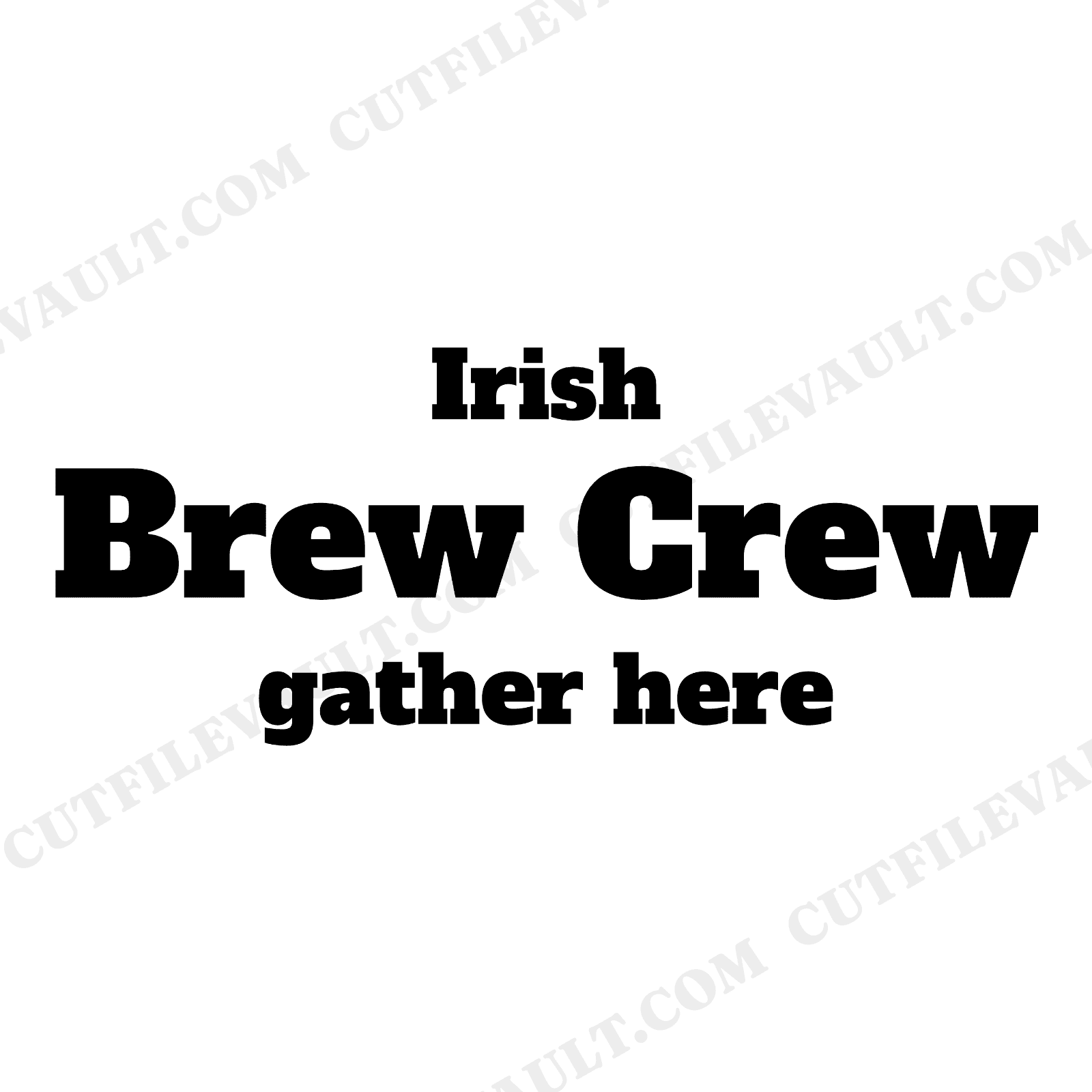 Irish Brew Crew Stacked Teacup SVG PNG Kitchen Sign Coffee Bar St Patrick's Day Cut File, view 1
