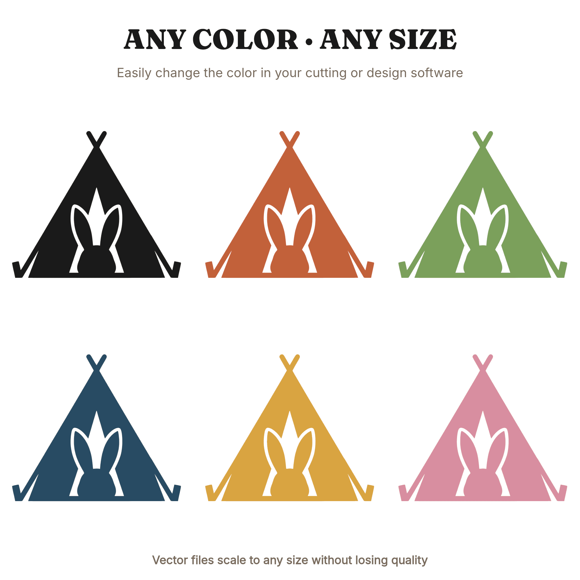 Easter Camping Tent SVG PNG, Bunny Ear Shadow Cut File, Boho Spring Outdoor Cricut Design, view 2