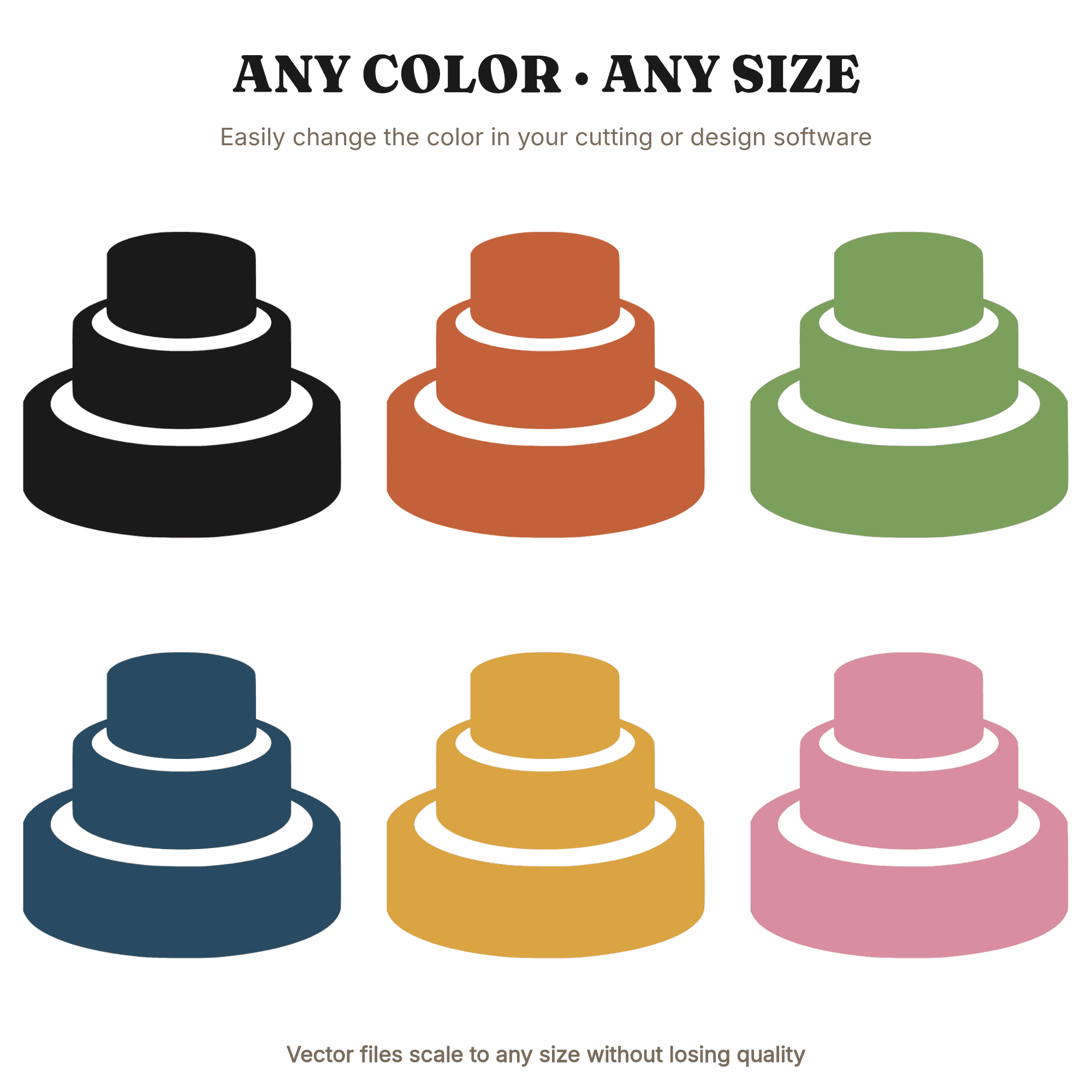Overhead Tiered Wedding Cake SVG PNG, October Geometric Silhouette, Brutalist Wedding Cut File, view 2