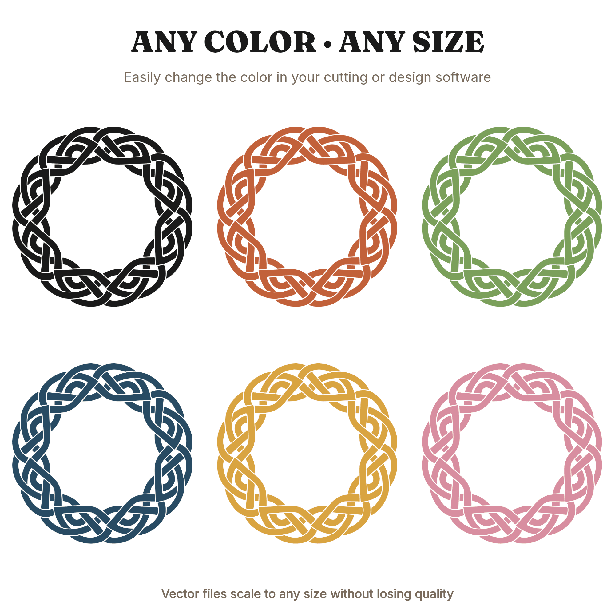 Art Deco Celtic Knot Wreath SVG PNG, Irish Circle Cut File, St Patrick's Day Wall Art Design, view 2