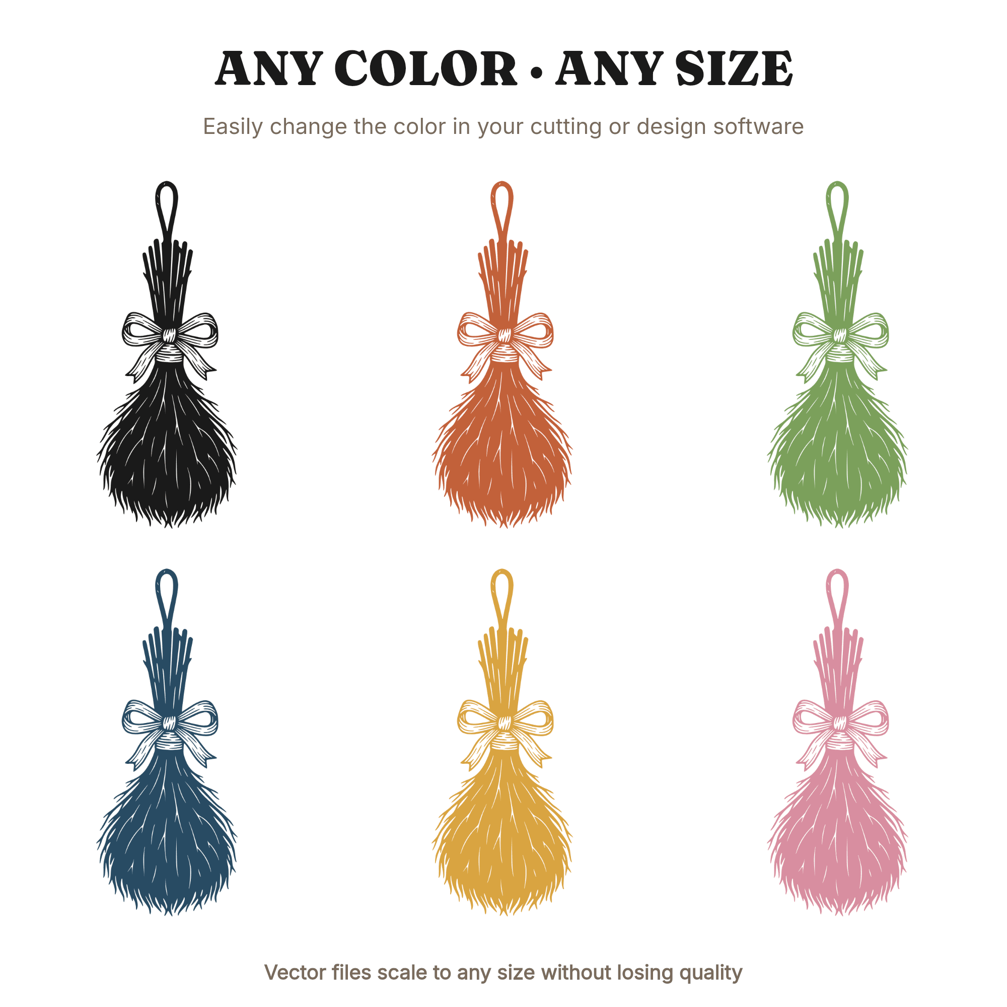 Cinnamon Broom SVG PNG, Rustic Autumn Farmhouse Decor, Cottagecore Fall Wall Art Cut File, view 2