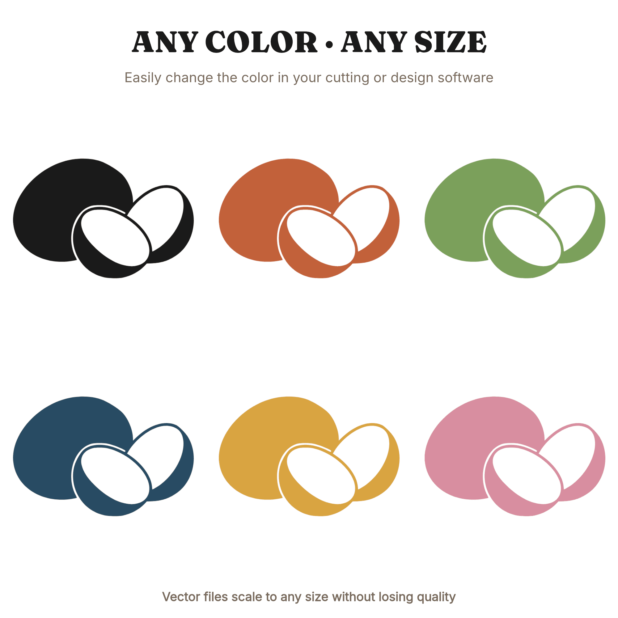 Nutmeg Botanical SVG PNG, Fluid Blob Abstract Silhouette, Pumpkin Spice Kitchen Decor Cut File, view 2