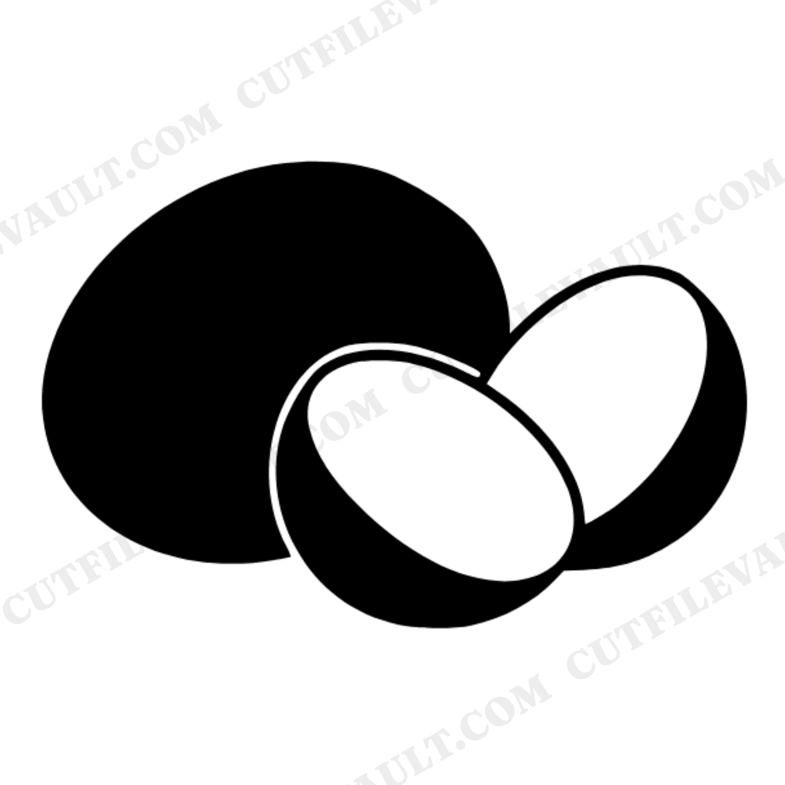 Nutmeg Botanical SVG PNG, Fluid Blob Abstract Silhouette, Pumpkin Spice Kitchen Decor Cut File, view 1