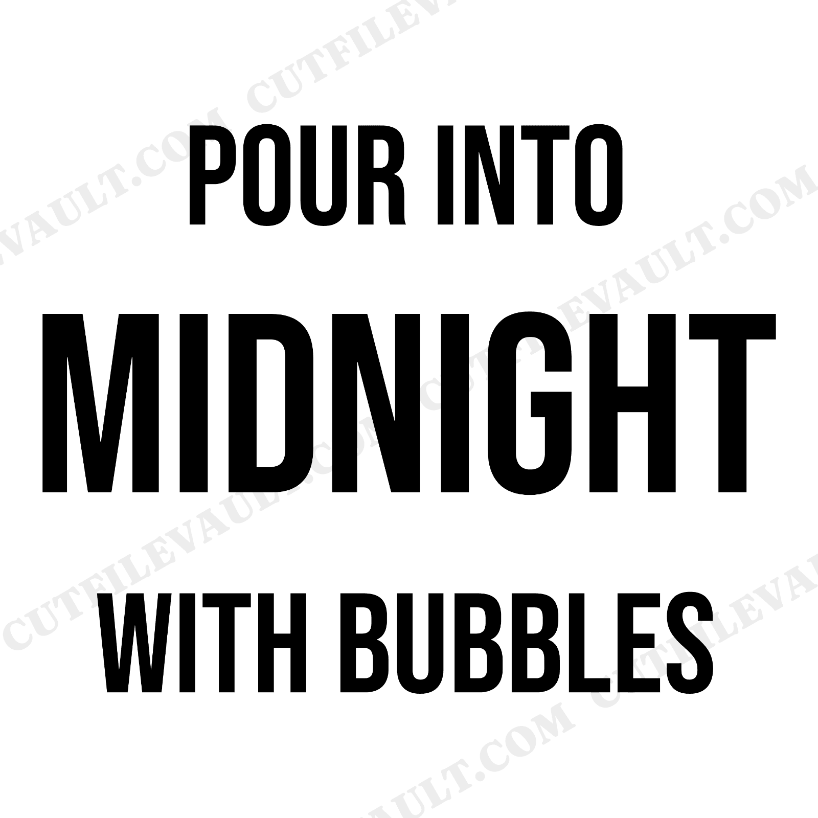 New Year's Eve Champagne Bottle Pour SVG PNG Countdown Decor Cut File for Party Shirts, view 1