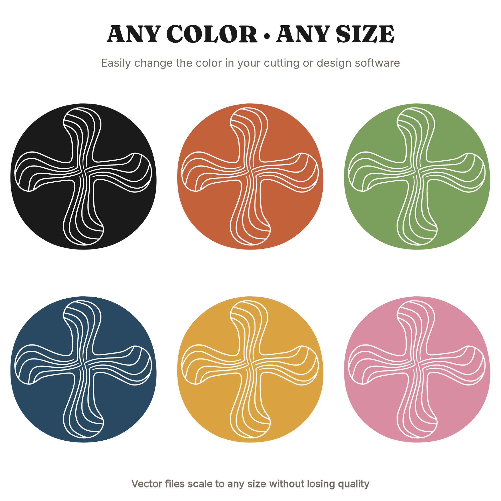 Retro Hot Cross Bun SVG PNG, 70s Wave Easter Baking Cut File, Groovy Spring Top View Design, view 2