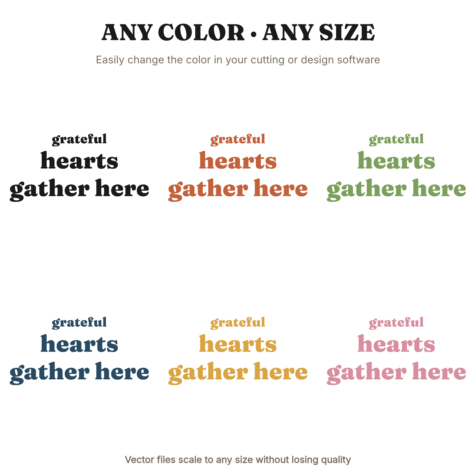 Grateful Hearts Gather Here Thanksgiving Acorn SVG PNG Wall Decal Cut File Autumn Harvest Decor, view 2