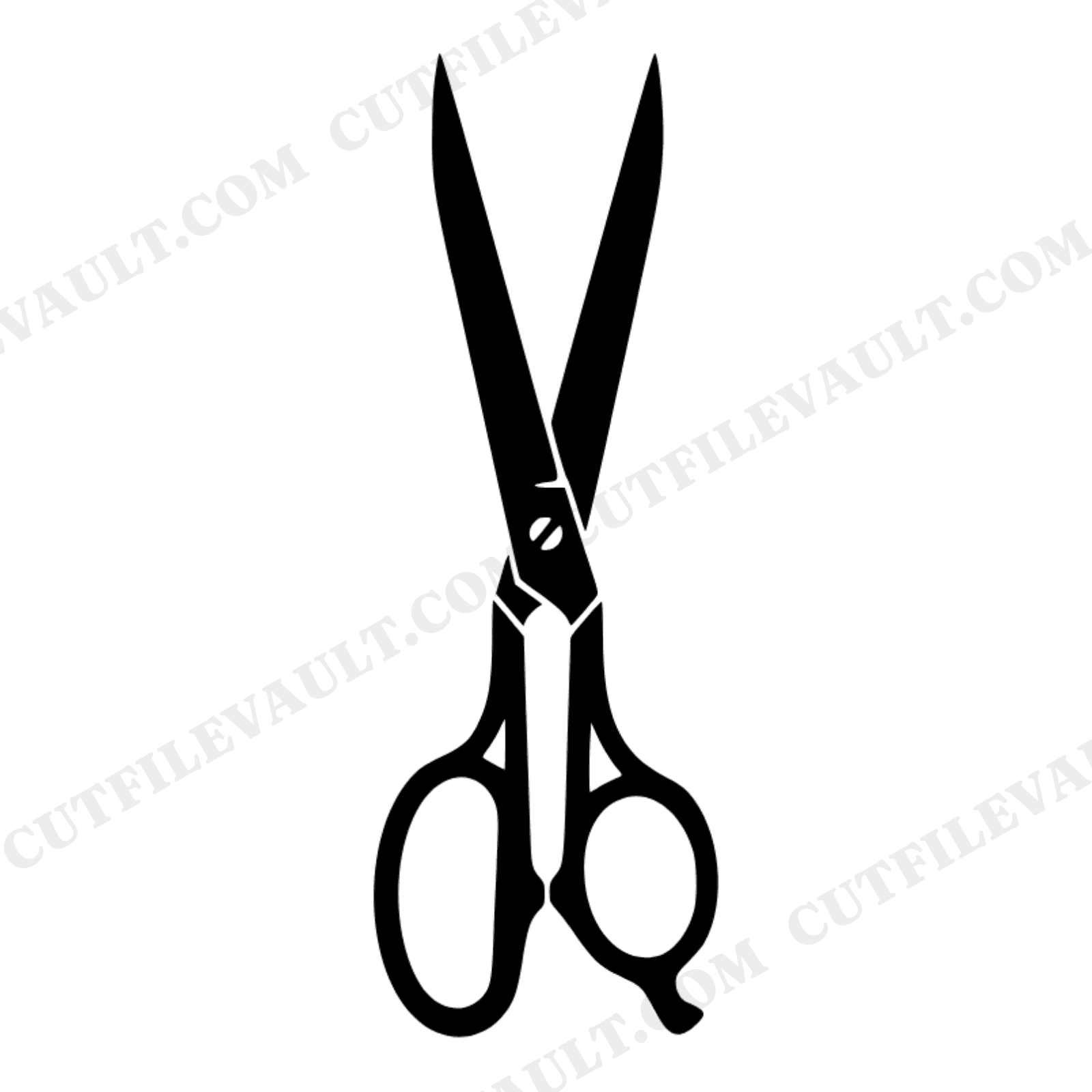 Easter Scissors Cross SVG PNG, Geometric Craft Silhouette Cut File for Spring Wedding Decor, view 1
