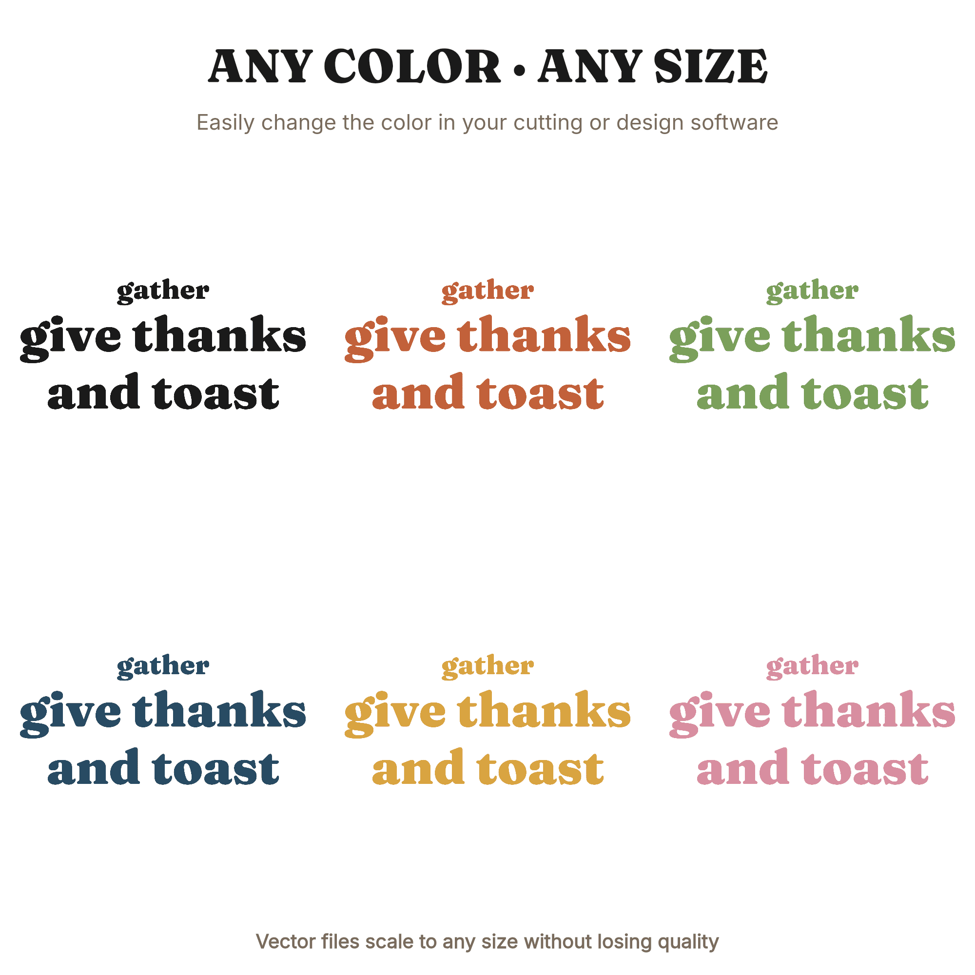 Gather Together Thanksgiving Toast SVG PNG, Champagne Flutes Clinking Cut File for Cricut, view 2