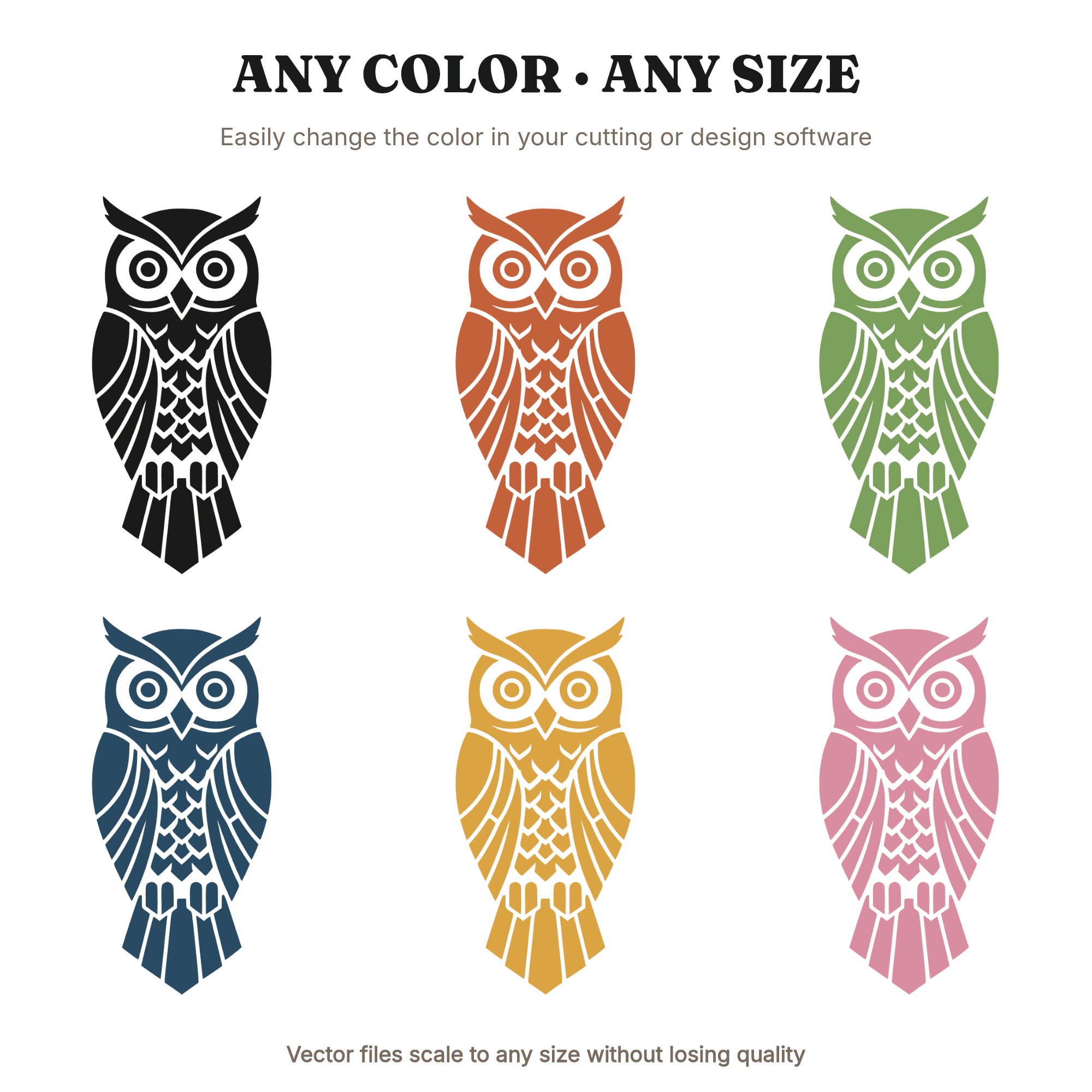Art Deco Halloween Owl SVG PNG, Geometric Owl Silhouette Cut File, Symmetrical Kawaii Owl Design, view 2