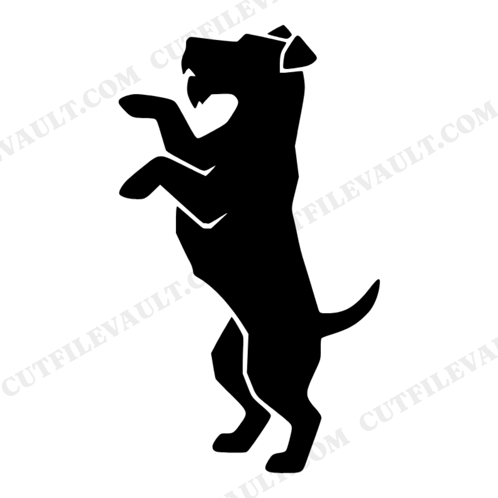 Irish Terrier Standing Cheer SVG PNG St Patricks Day Brutalist Dog Cut File for Cricut, view 1