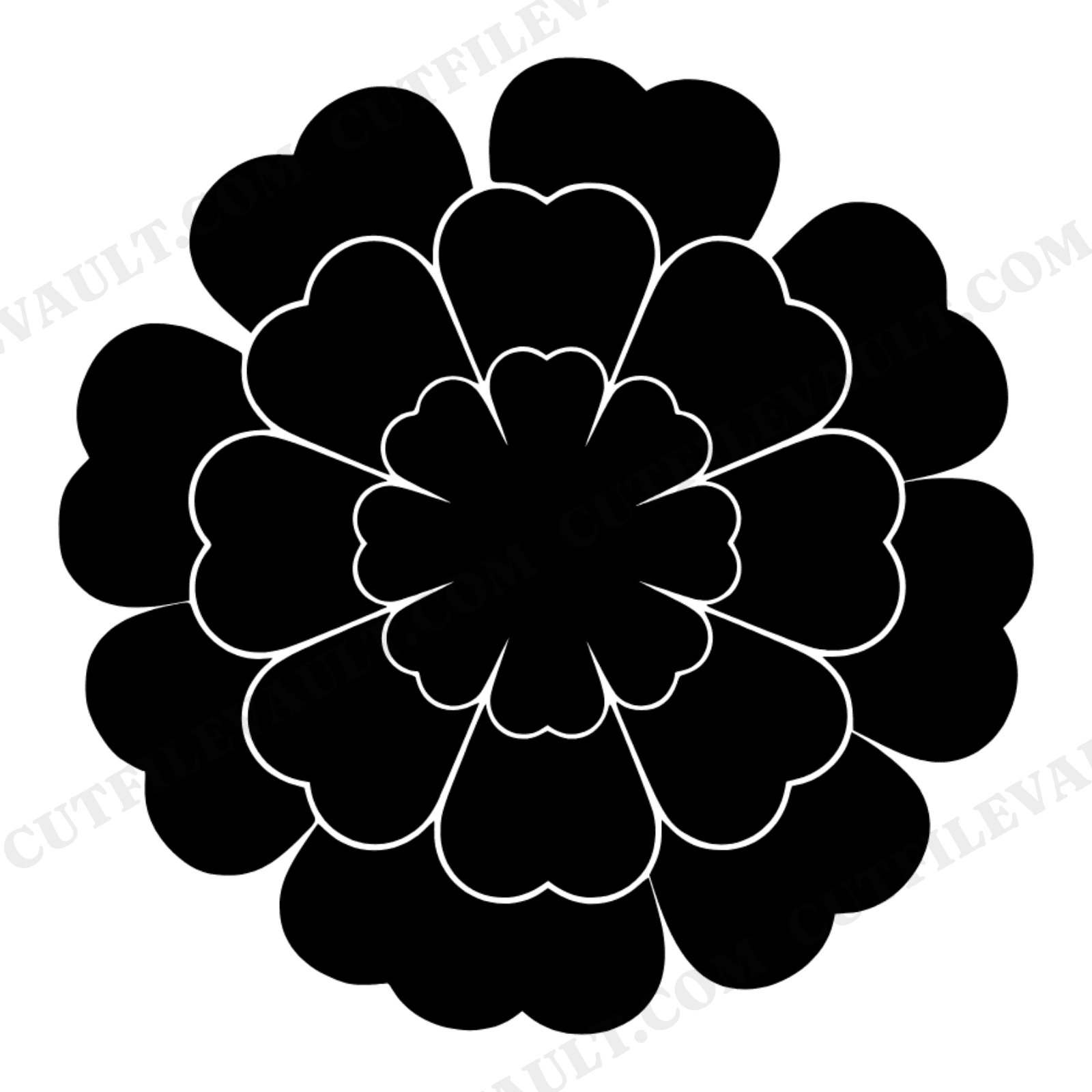 Papel Picado Flower SVG PNG Layered Botanical Silhouette Cut File for Fiesta Wall Art Decor, view 1