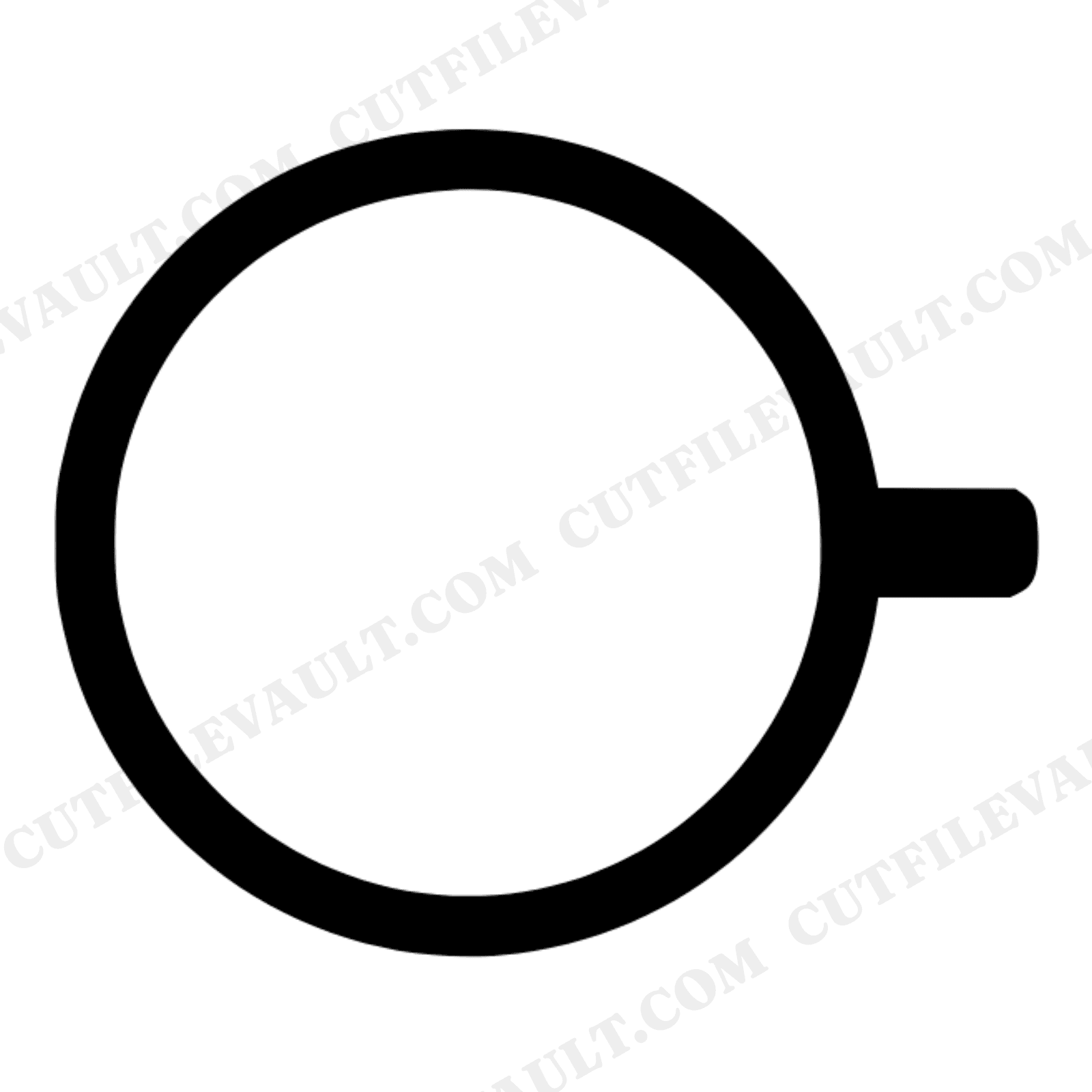 Overhead Coffee Mug SVG PNG Mid Century Modern Kitchen Wall Art Cut File for Cricut, view 1