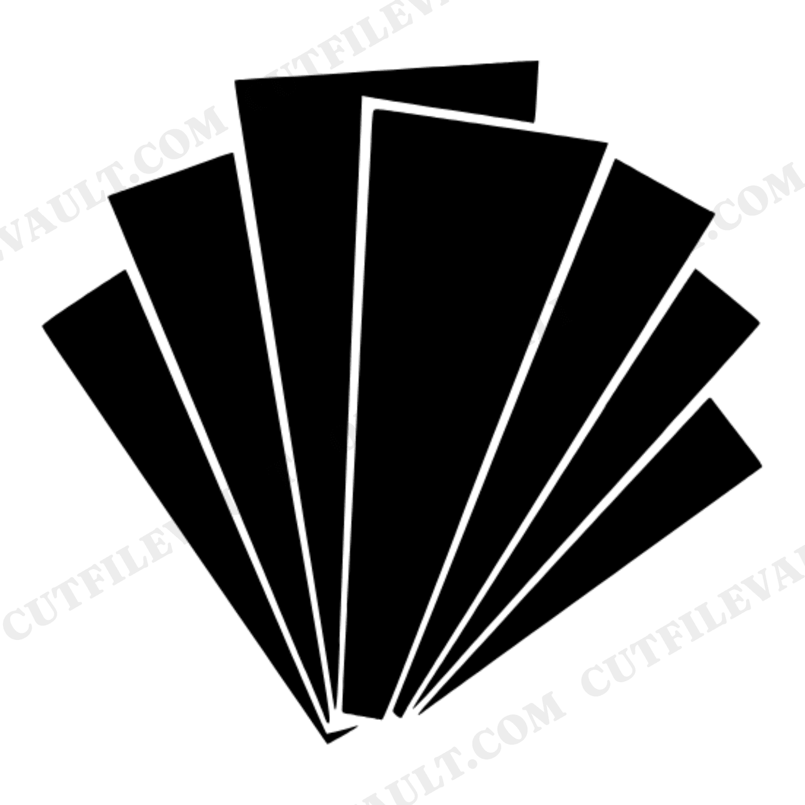 Mica Mineral Sheets SVG PNG, Geometric Brutalist Crystal Stack, Modern Layered Rock Cut File, view 1