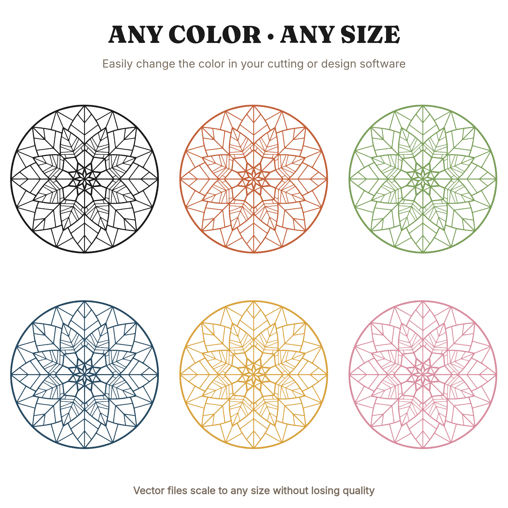 Celestial Poinsettia SVG PNG Stained Glass Geometric Christmas Mandala Cut File Holiday Decor, view 2