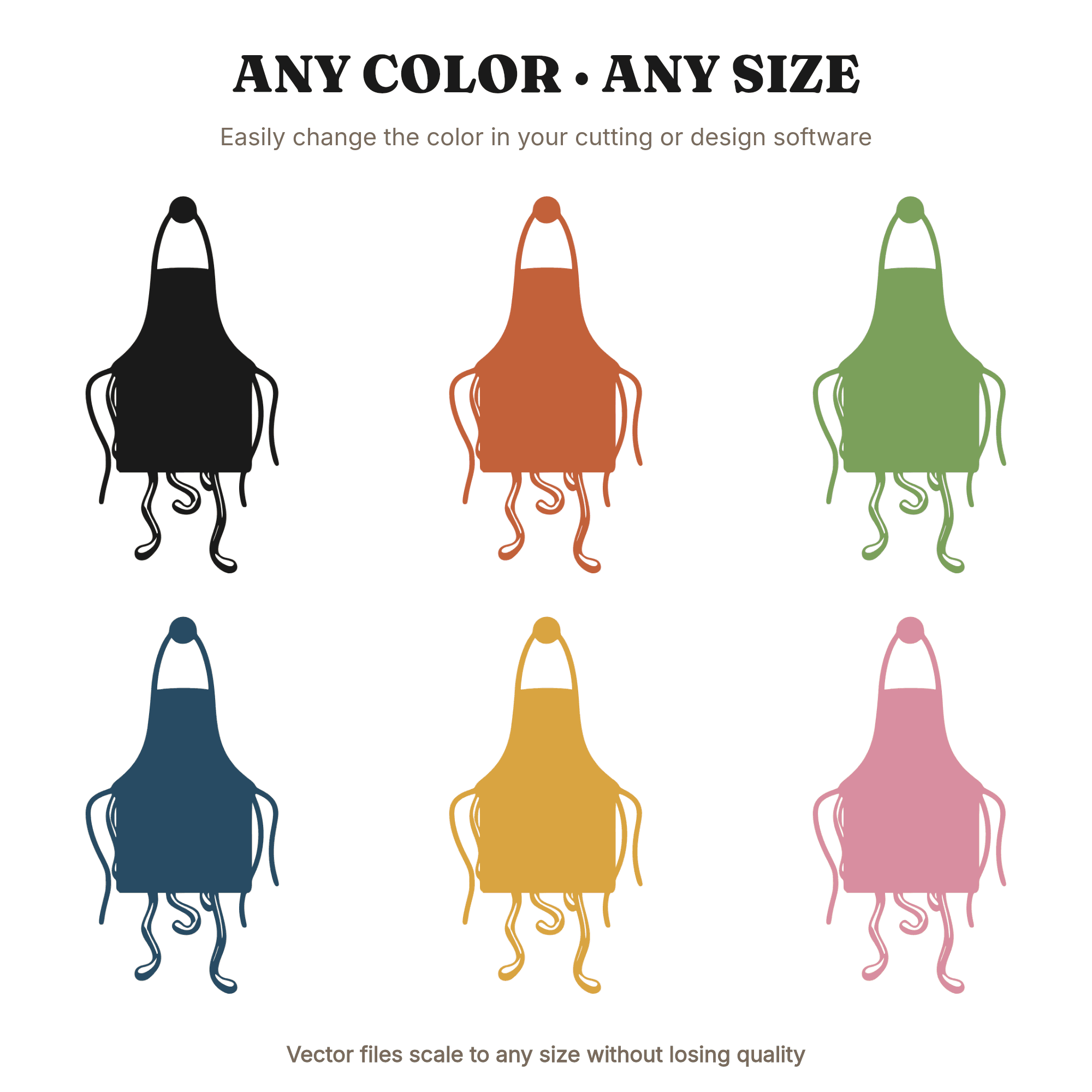 Pumpkin Spice Apron SVG PNG, Fall Kitchen Wall Art, Boho Y2K Bubble Apron Cut File for Cricut, view 2