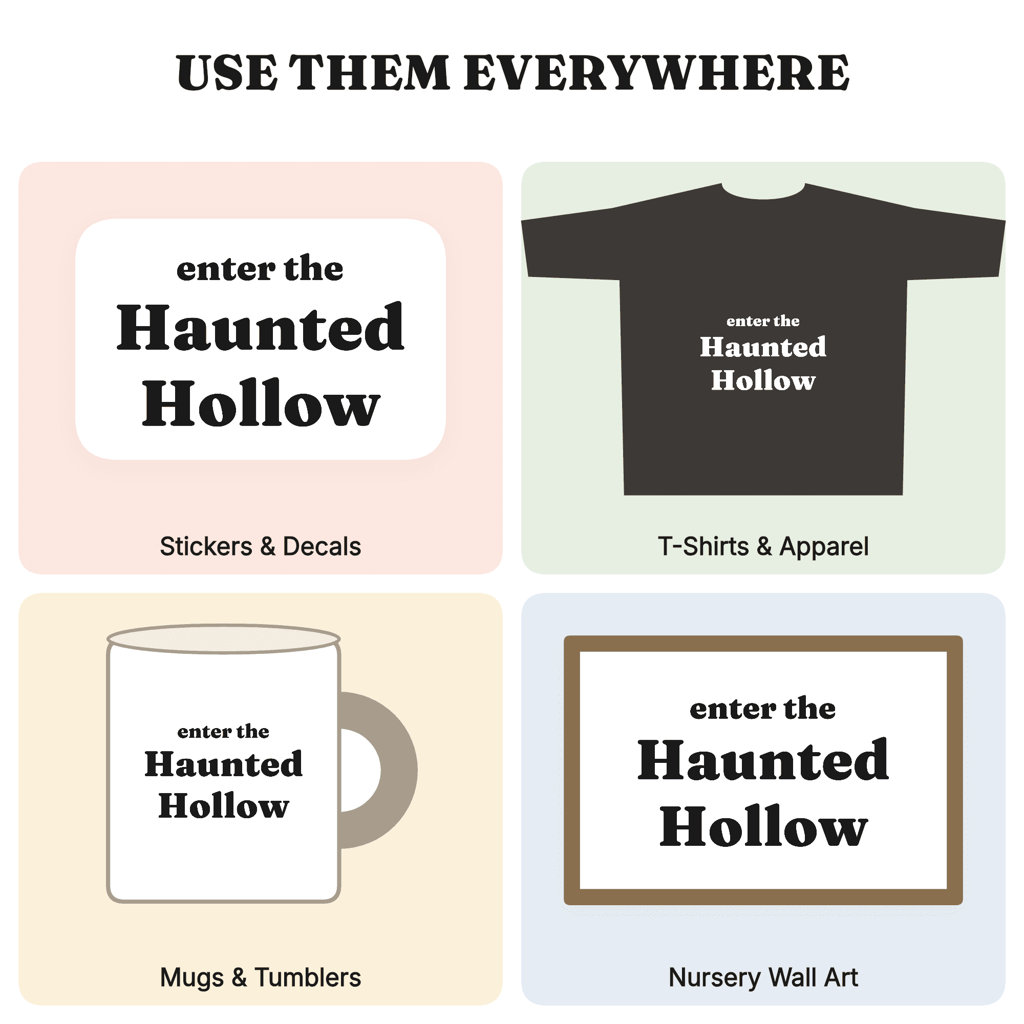Spooky Season Branch Lettering SVG PNG, Halloween Tree Typography Cut File for Cricut, view 3