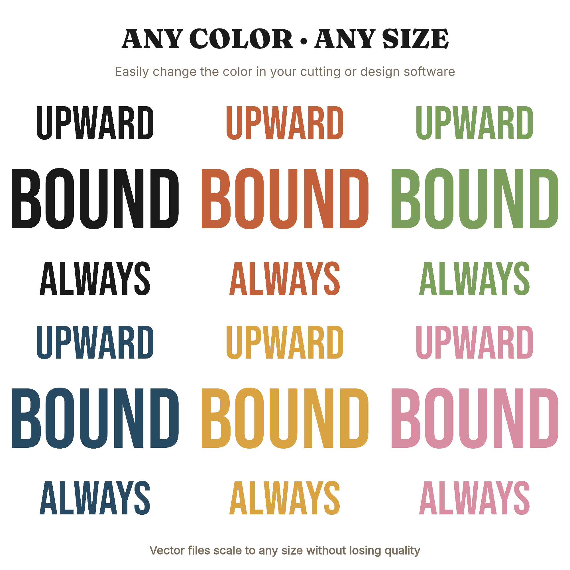 Upward Bound Fall Hiking SVG PNG, Outdoor Adventure Quote, Mid Century Diagonal Design Cut File, view 2