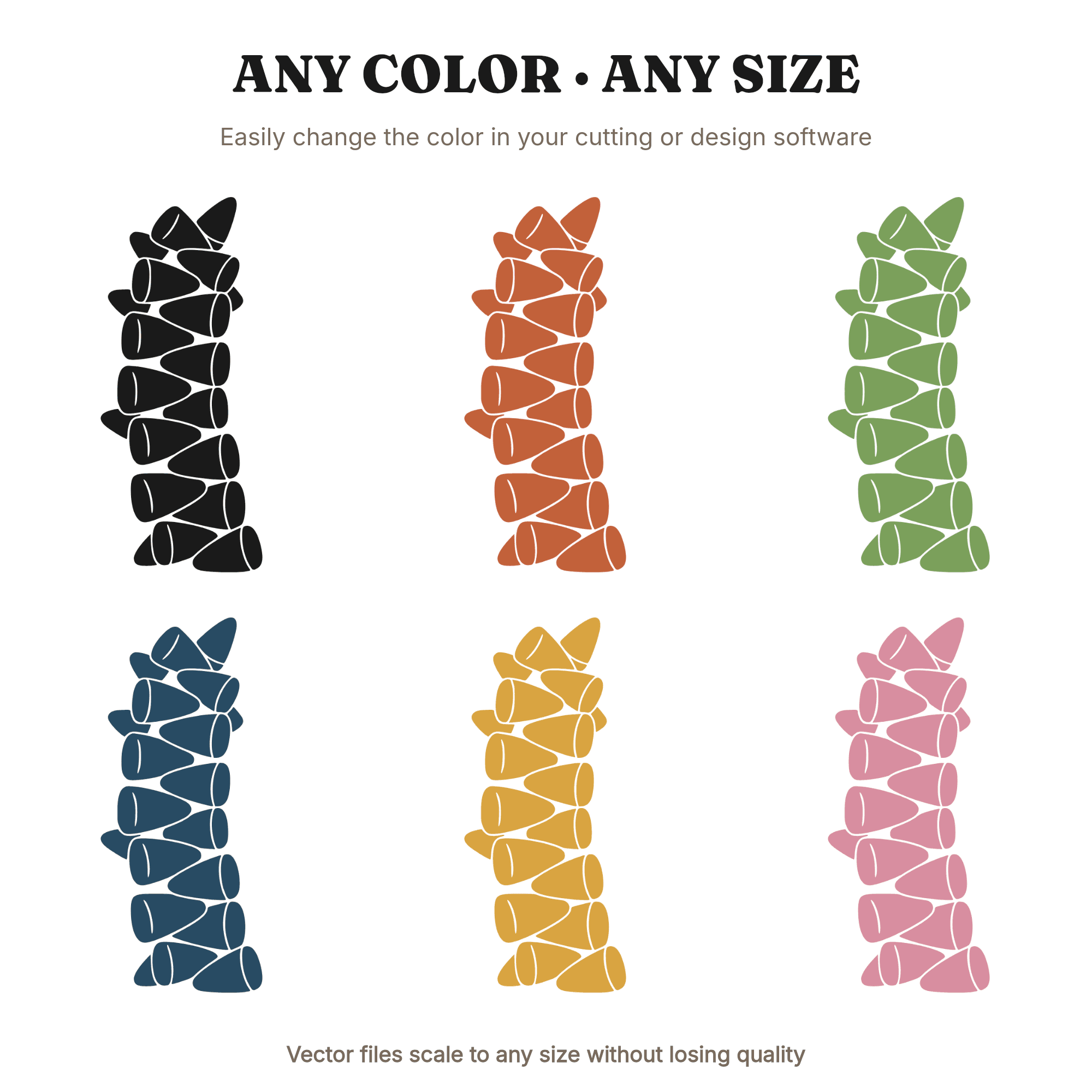 Whimsical Leaning Candy Corn Tower SVG PNG Halloween Cut File Boho Organic Party Decor, view 2