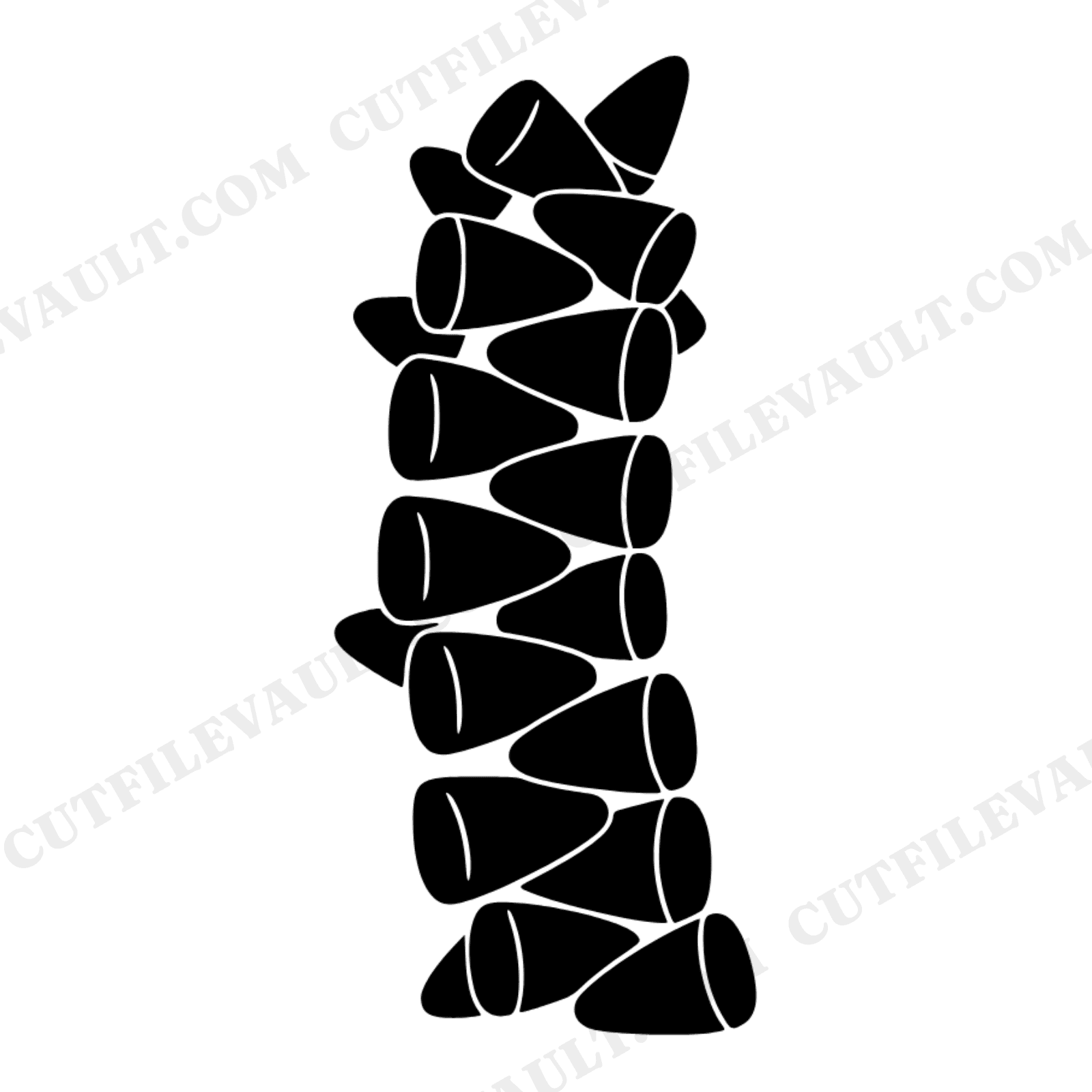 Whimsical Leaning Candy Corn Tower SVG PNG Halloween Cut File Boho Organic Party Decor, view 1