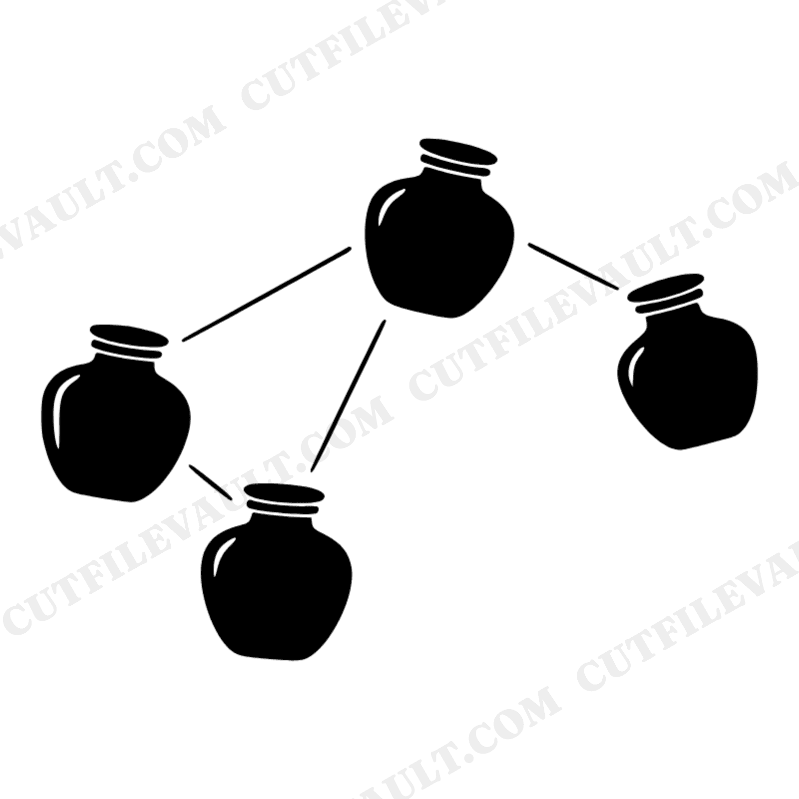 Big Dipper Apothecary Jars SVG PNG Celestial Constellation Farmhouse Autumn Wall Art Cut File