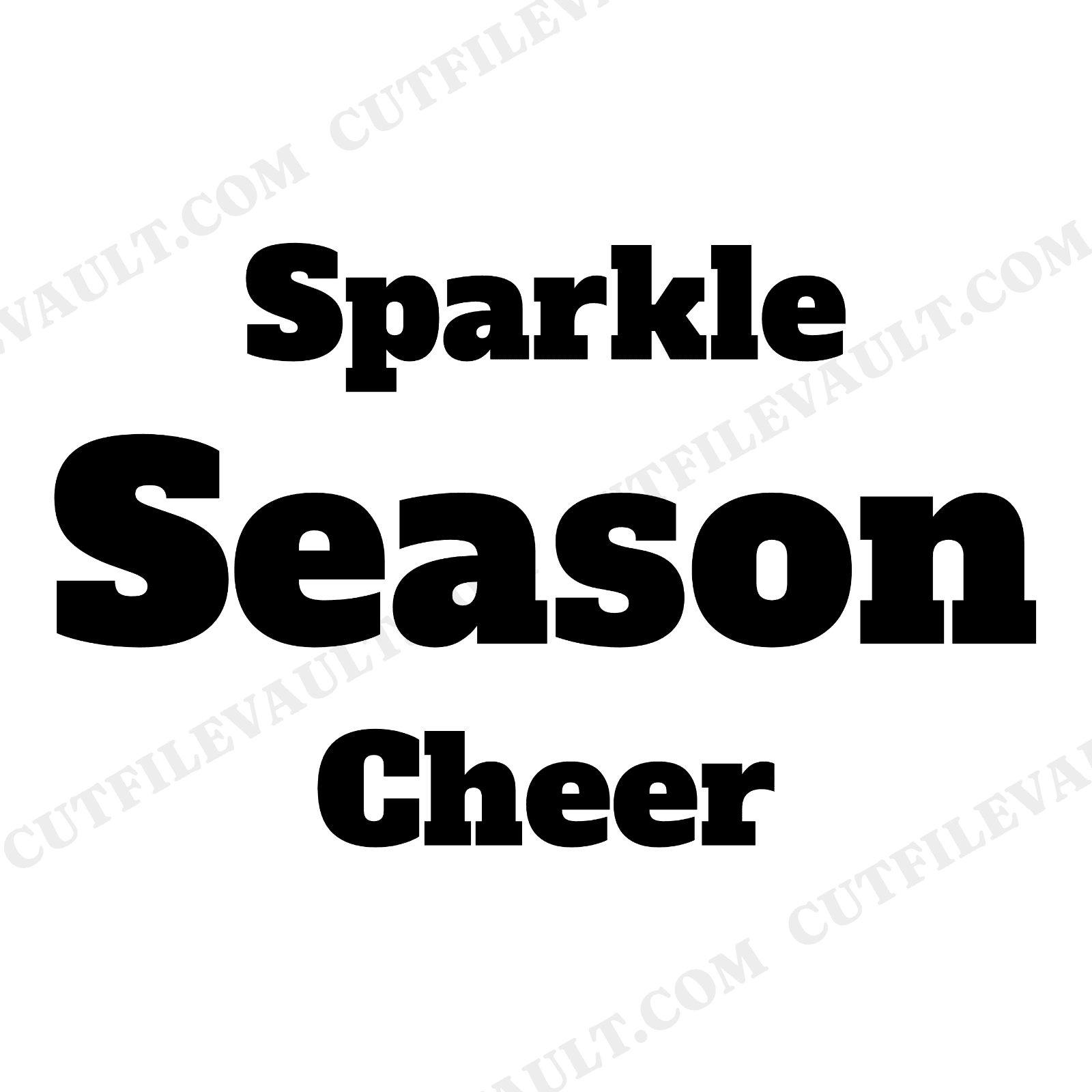 Sparkle Season Cheer SVG PNG Christmas Holiday Phrase Y2K Bubble Letters Wreath Cut File, view 1