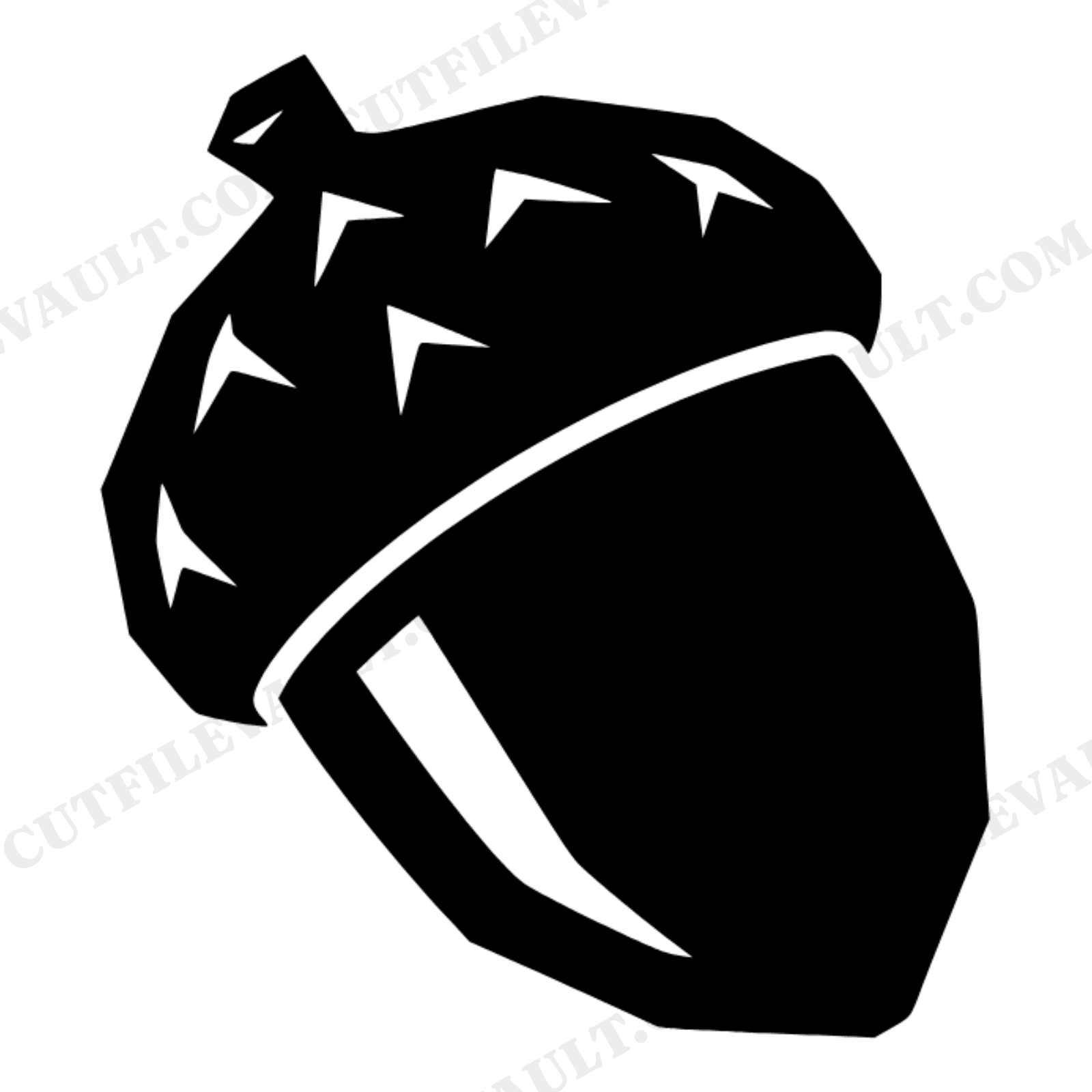 Split Acorn Cross Section SVG PNG, Modern Harvest Silhouette Cut File for Thanksgiving Crafts, view 1