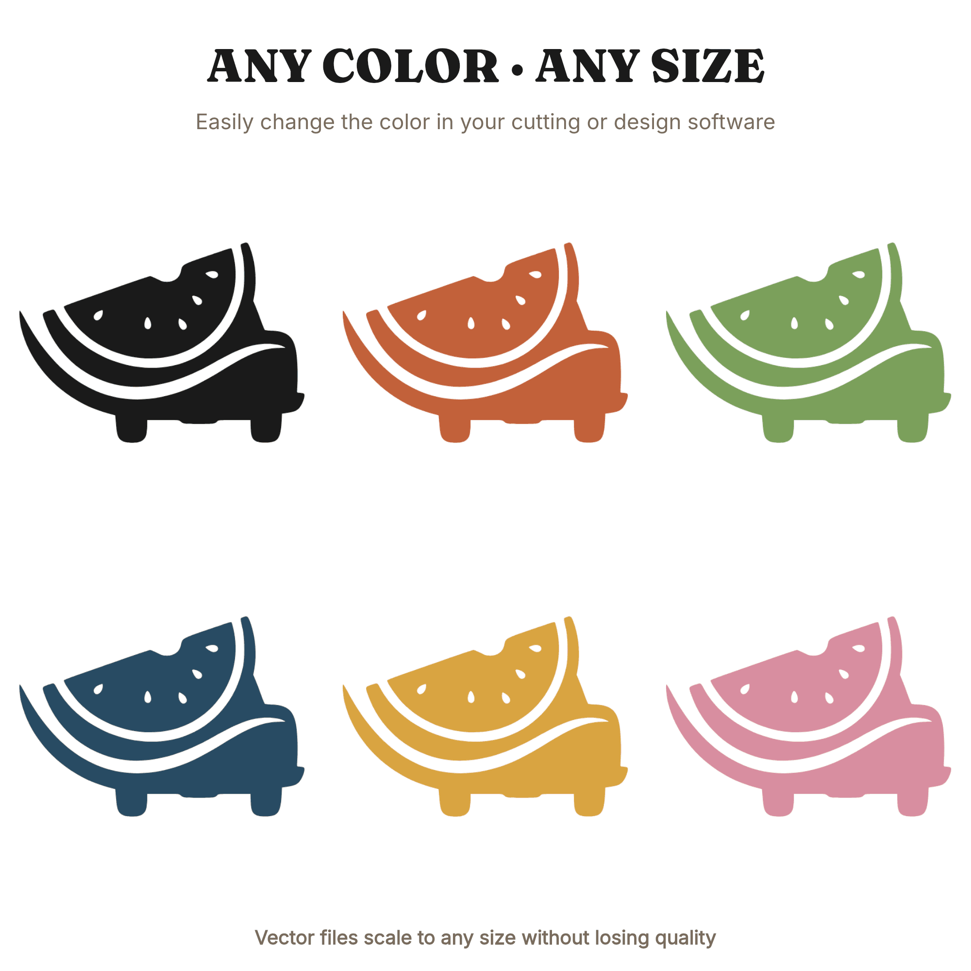 October Tailgate Watermelon Harvest Silhouette SVG PNG Cut File Autumn Picnic Design, view 2