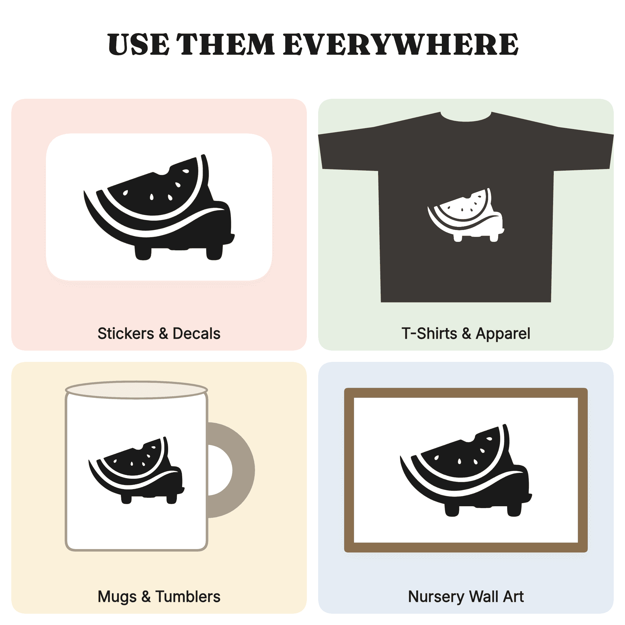 October Tailgate Watermelon Harvest Silhouette SVG PNG Cut File Autumn Picnic Design, view 3