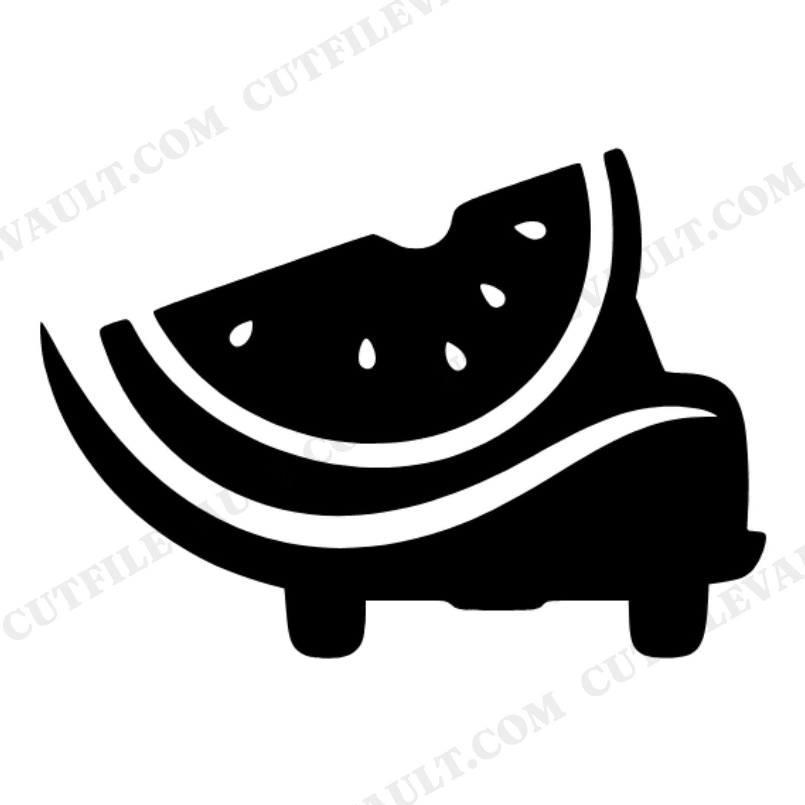 October Tailgate Watermelon Harvest Silhouette SVG PNG Cut File Autumn Picnic Design, view 1