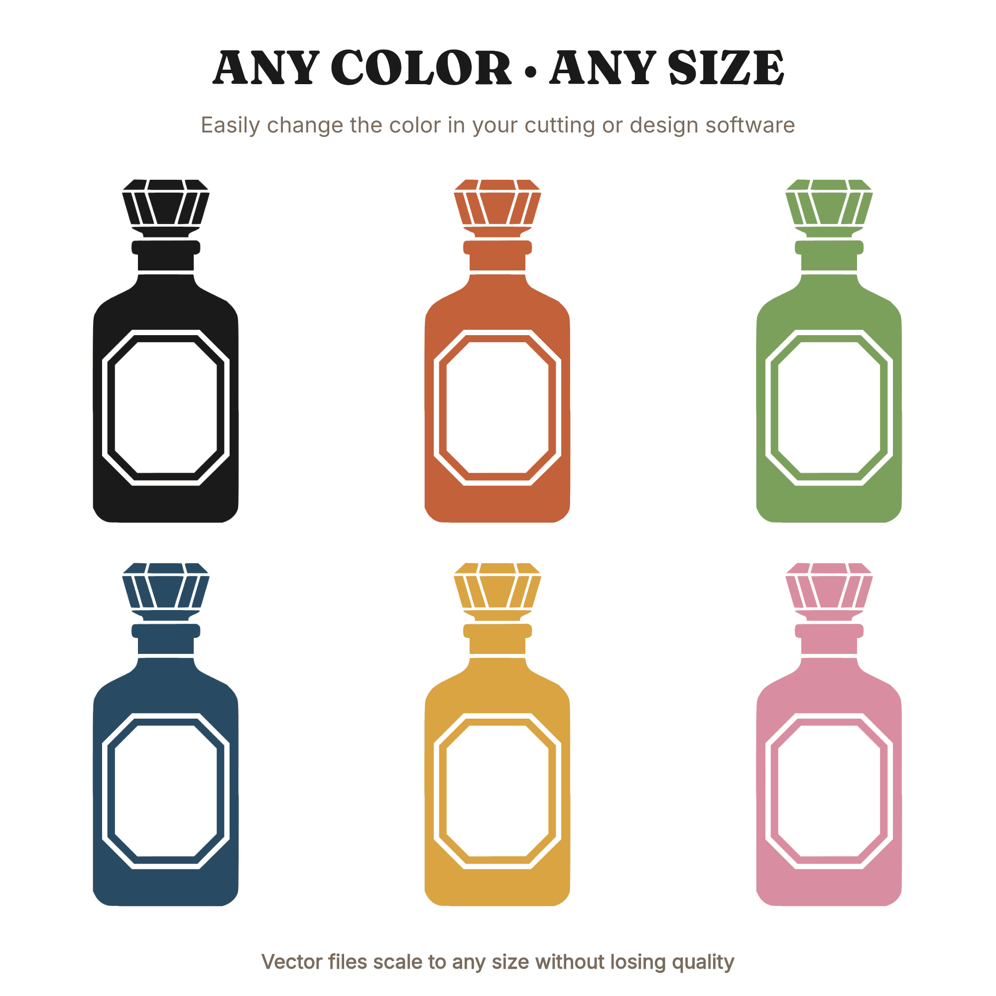 Art Deco Apothecary Bottle SVG PNG, Geometric Witchy Halloween Decor Cut File for Cricut, view 2