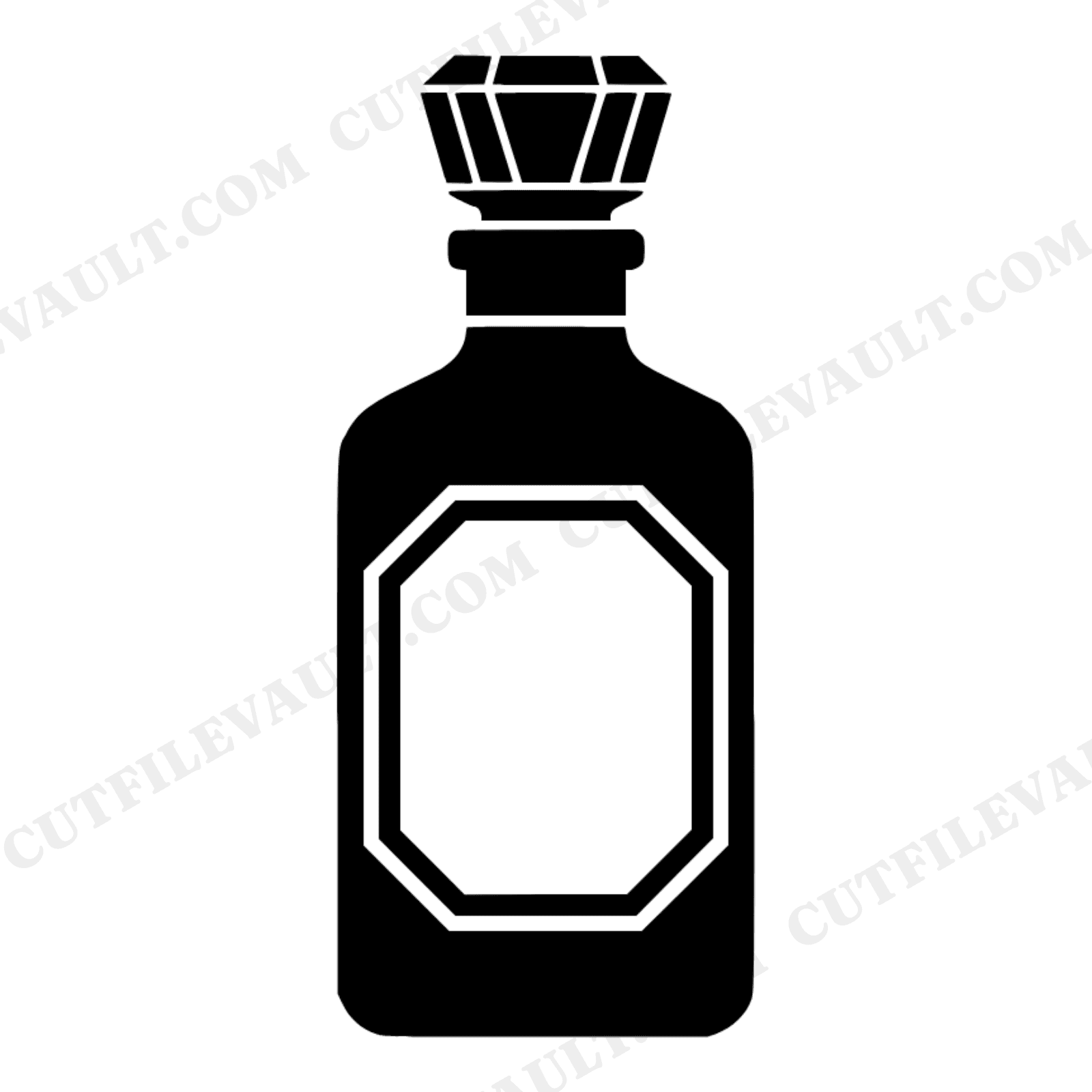 Art Deco Apothecary Bottle SVG PNG, Geometric Witchy Halloween Decor Cut File for Cricut, view 1