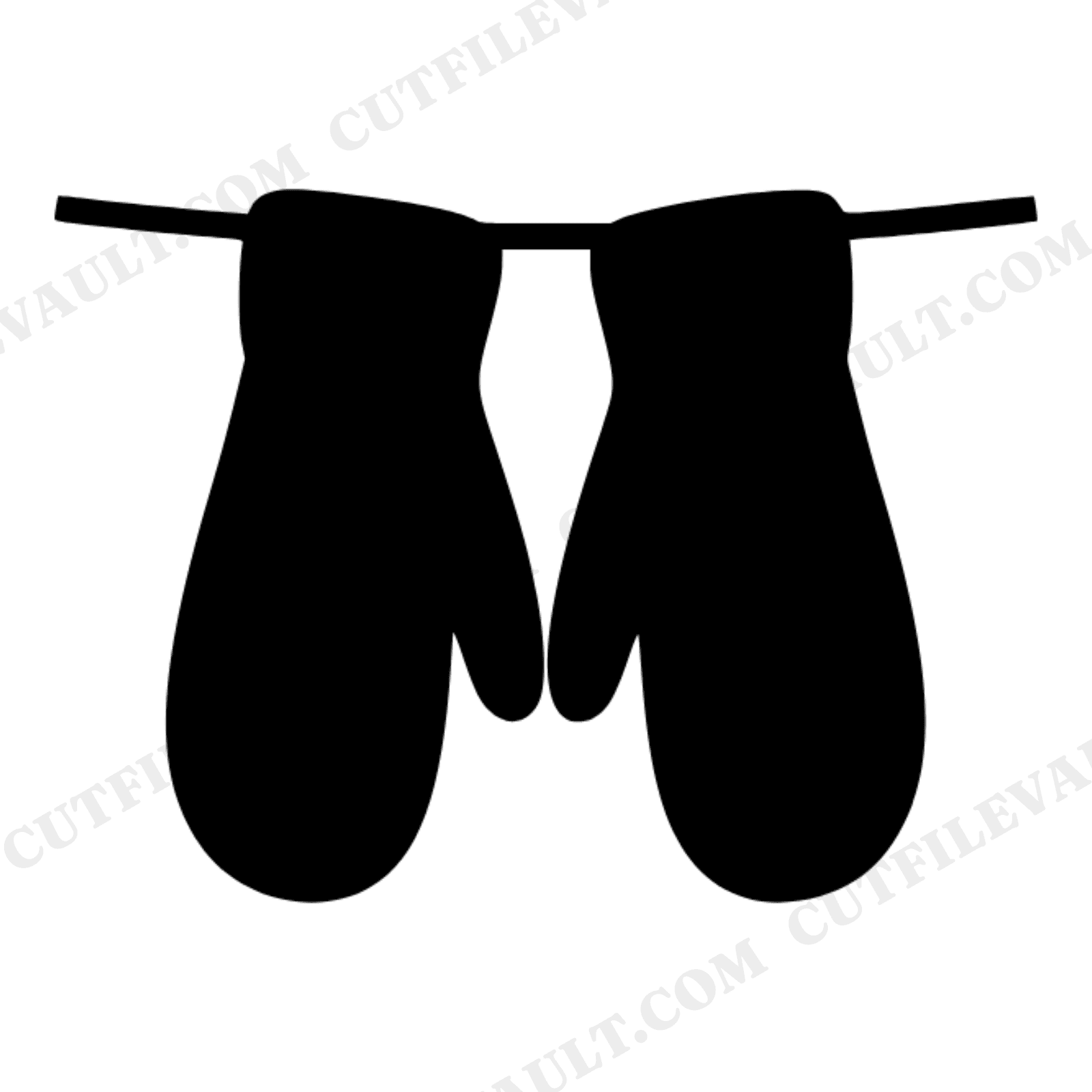 Scandinavian Mittens Hanging on Line SVG PNG Winter Decor Cut File Nordic Farmhouse Christmas, view 1