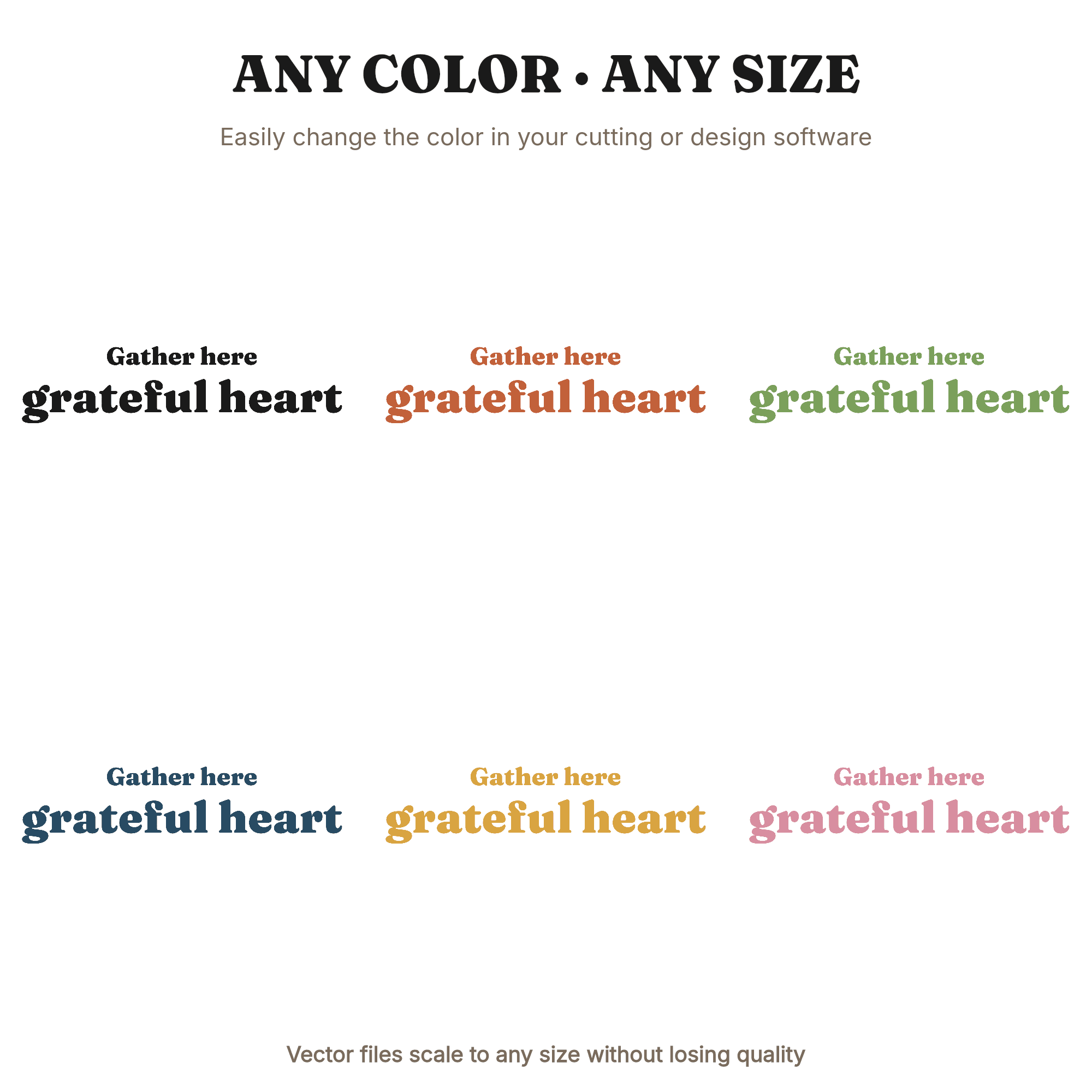 Gather Here Grateful Heart Thanksgiving Kitchen Apron SVG PNG Farmhouse Cut File for Cricut, view 2