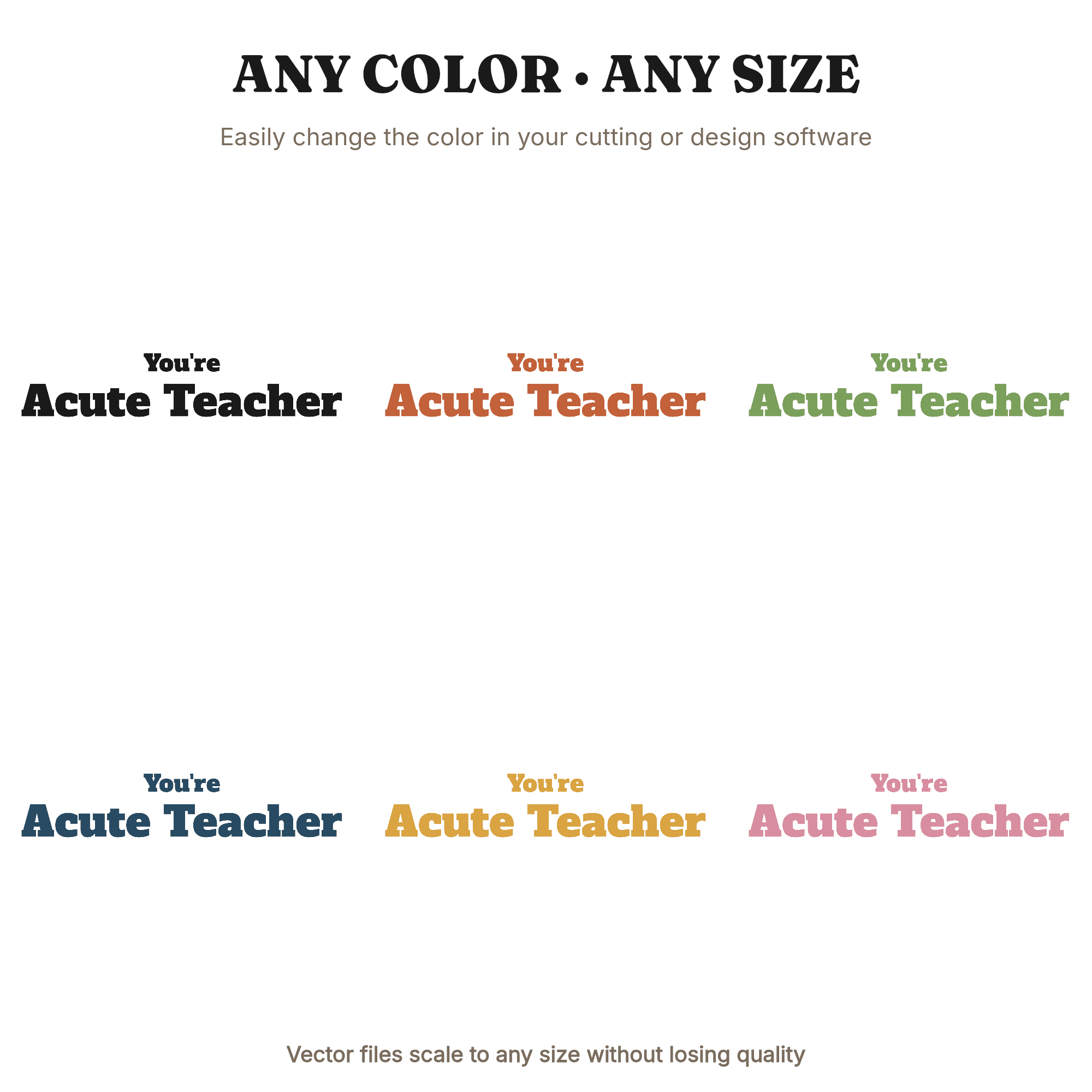 You're Acute Teacher Math Pun SVG PNG, Geometry Teacher Gift, Classroom Decor Cut File, view 2