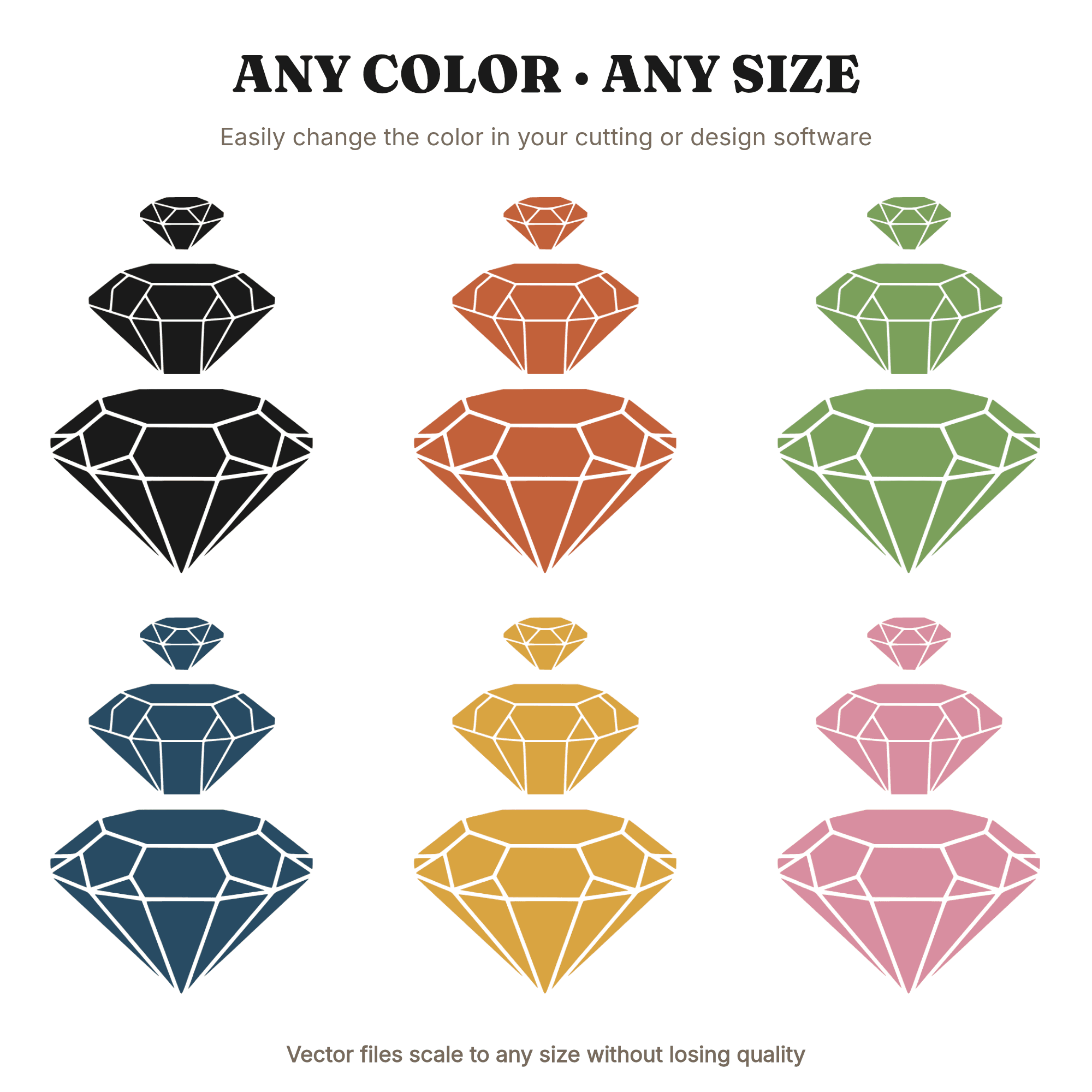 Art Deco Gemstone Tower SVG PNG, Faceted Mineral Graduation Gift Cut File, Geometric Crystal Design, view 2