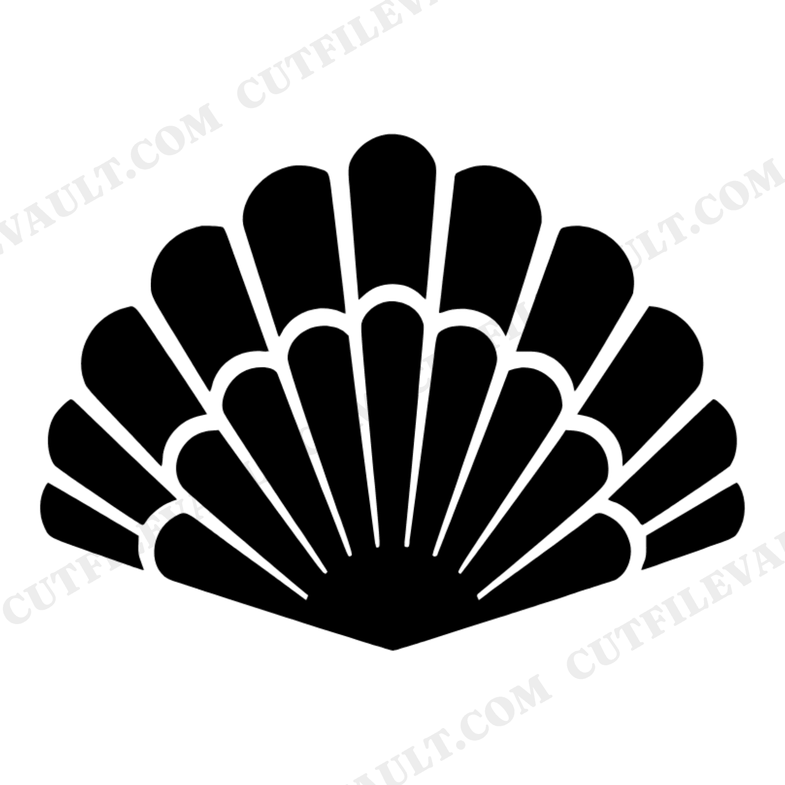 Geometric Turkey Tail Fan SVG PNG Farmhouse Thanksgiving Silhouette Cut File Mascot Design, view 1