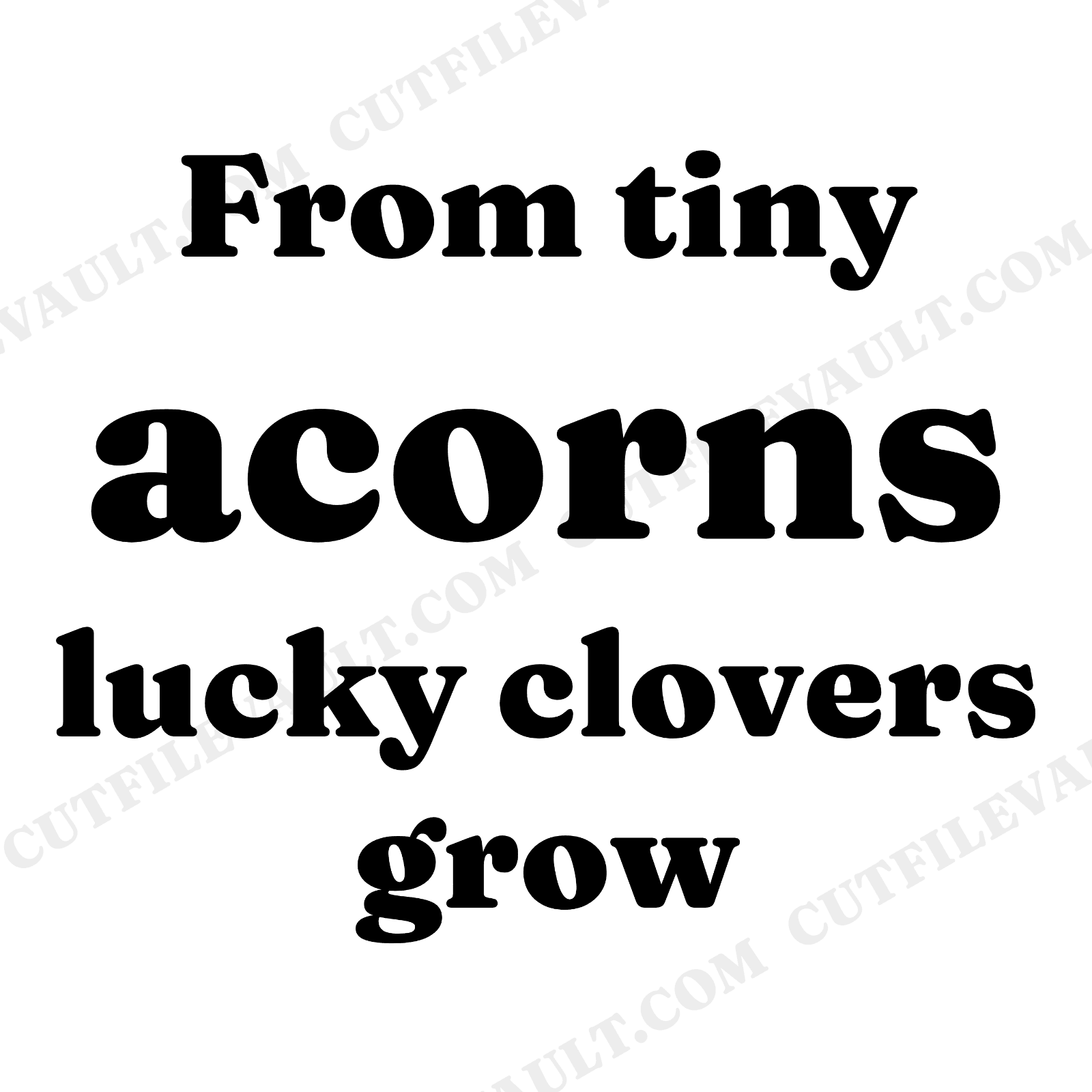 St Patricks Day Acorn Sprouting Shamrock SVG PNG Woodland Cottagecore Luck Cut File, view 1