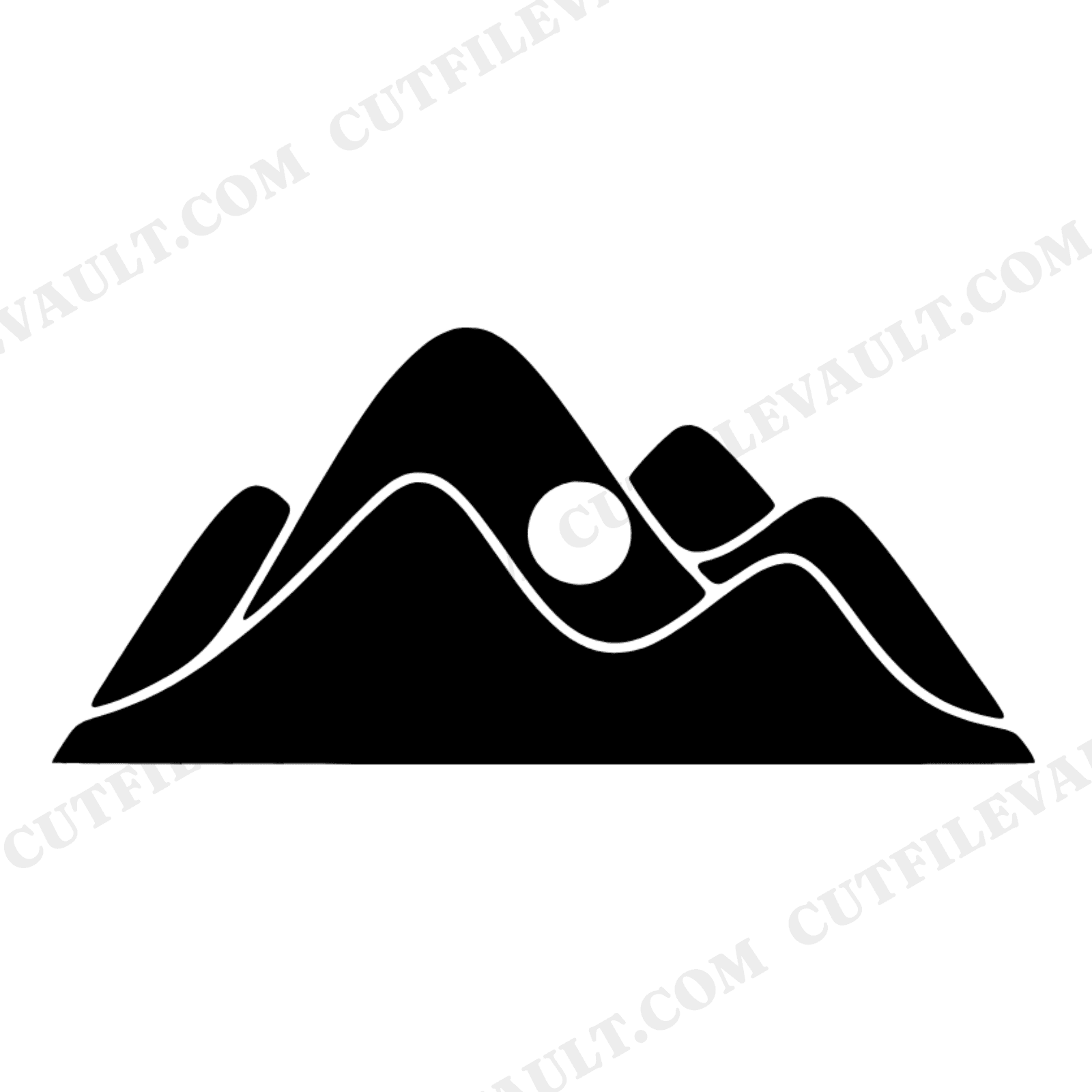 Boho Mountain Layers First Day of Fall SVG PNG, Autumn Farmhouse Wall Art Cut File, view 1