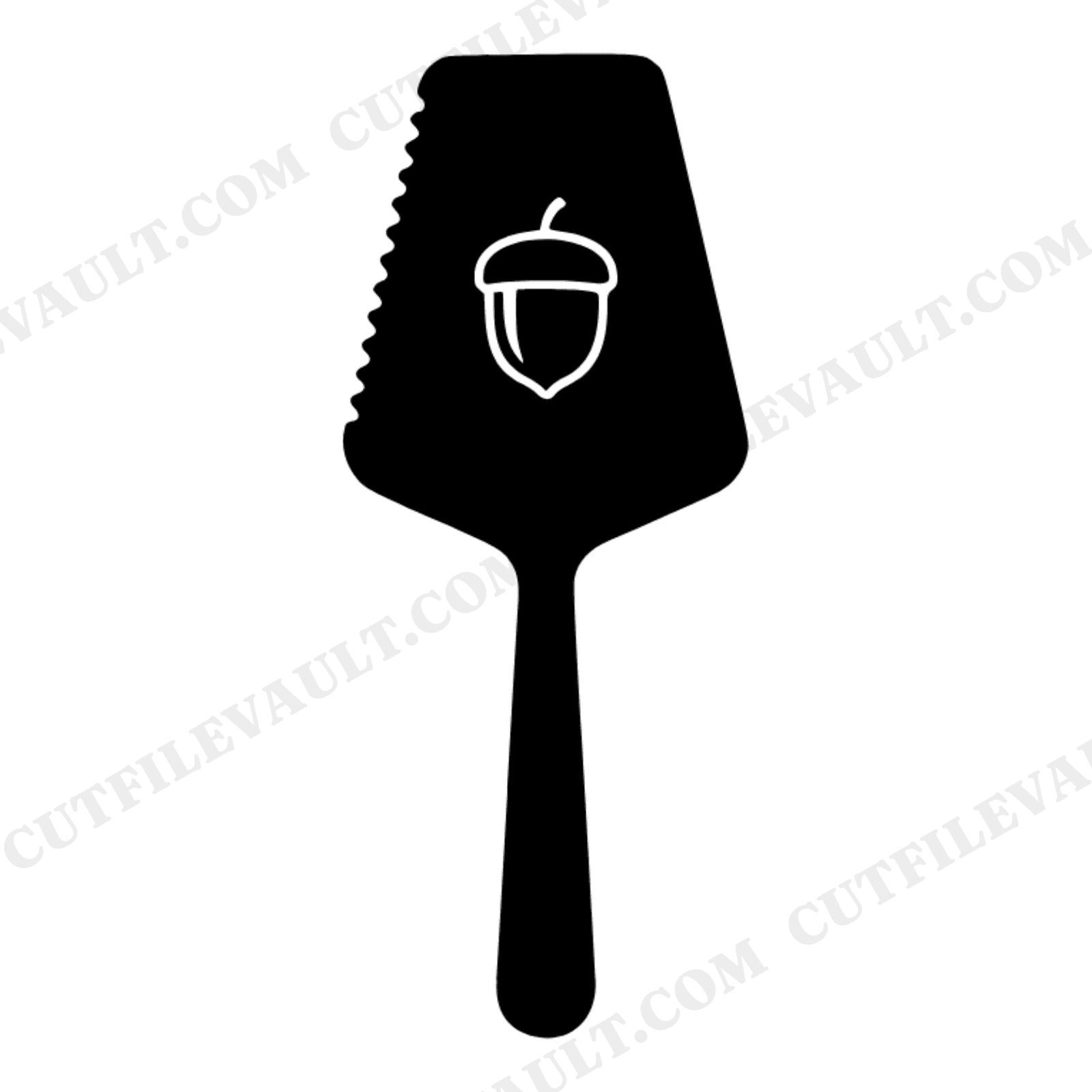 Harvest Pie Server with Acorn SVG PNG, Modern Brutalist Kitchen Tool Cut File for Thanksgiving, view 1