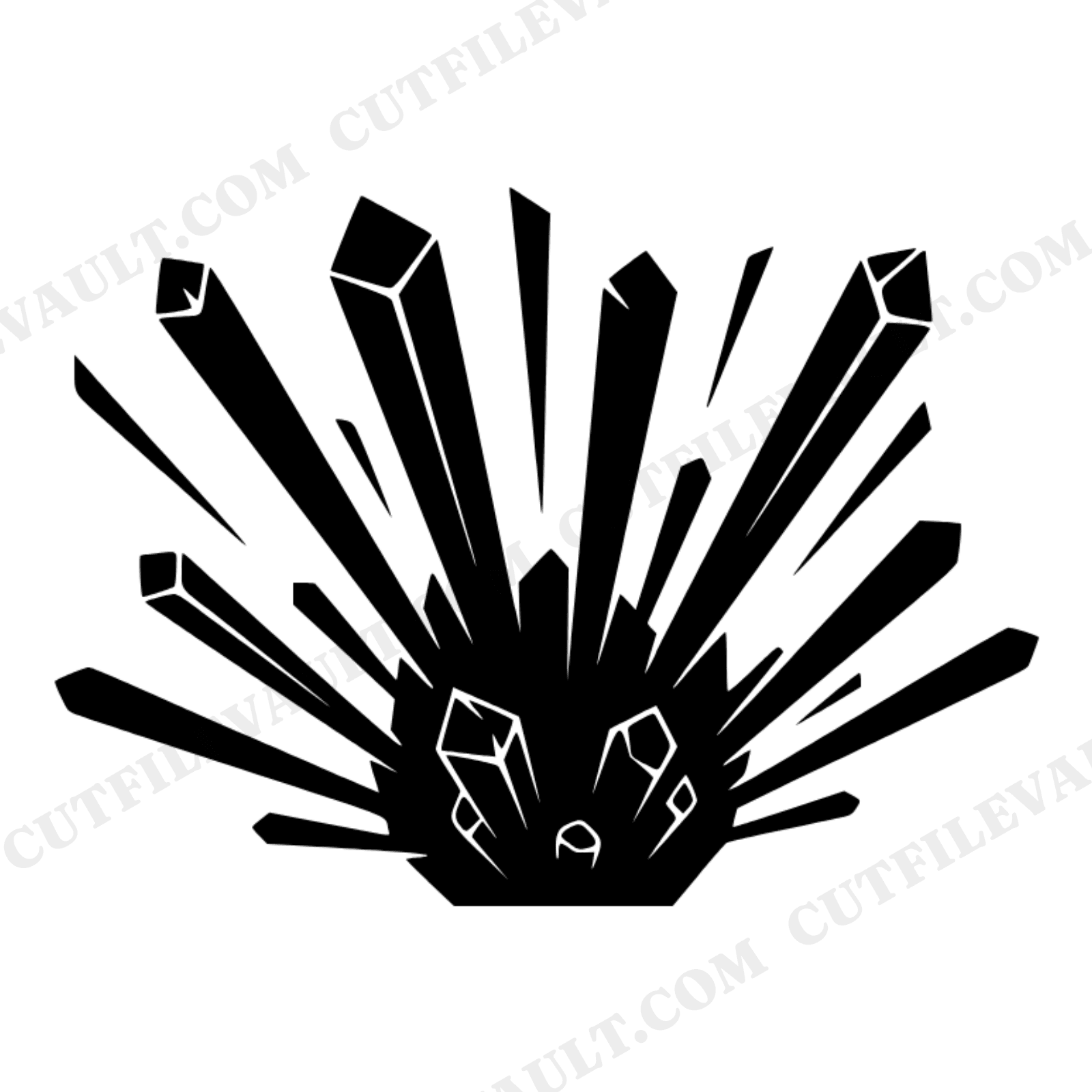 Midnight Crystal Burst New Year SVG PNG, Mid Century Geometric Fireworks Cut File Party Decor, view 1