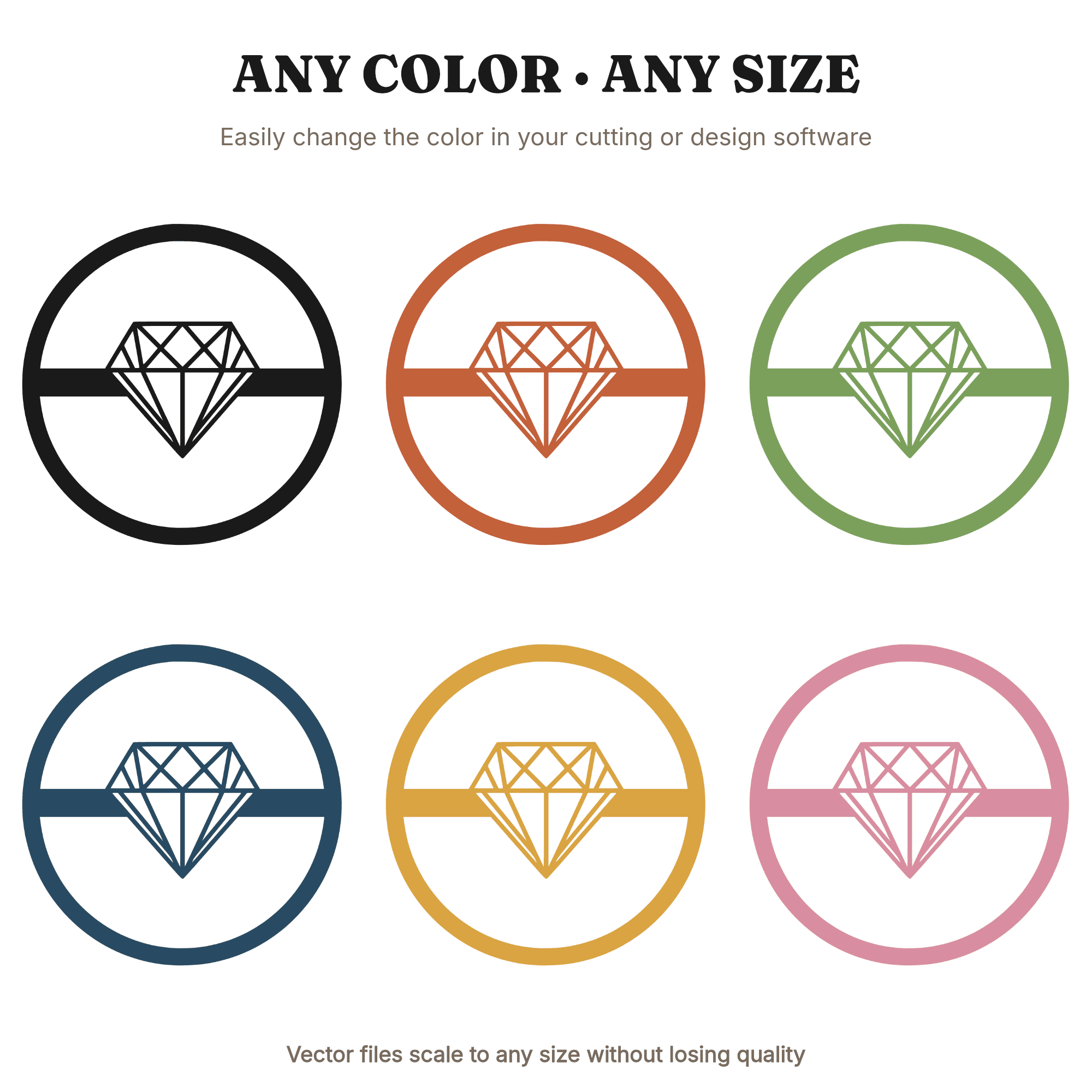 Diamond Engagement Ring SVG Top View Minimal Line Art PNG Wedding Cut File Geometric Cricut, view 2