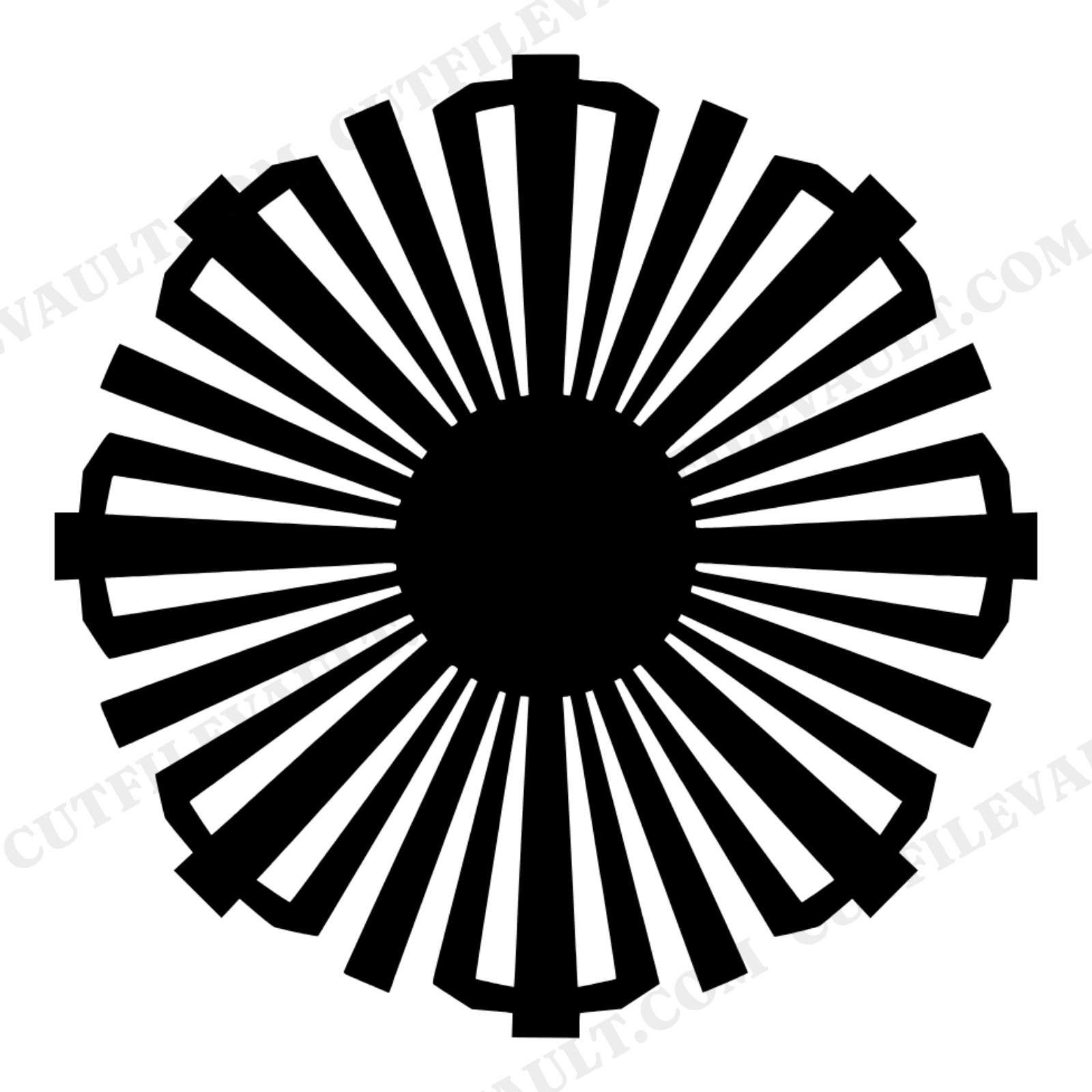 Art Deco Turkey Mandala SVG PNG, Overhead View Thanksgiving Turkey Silhouette Cut File, view 1