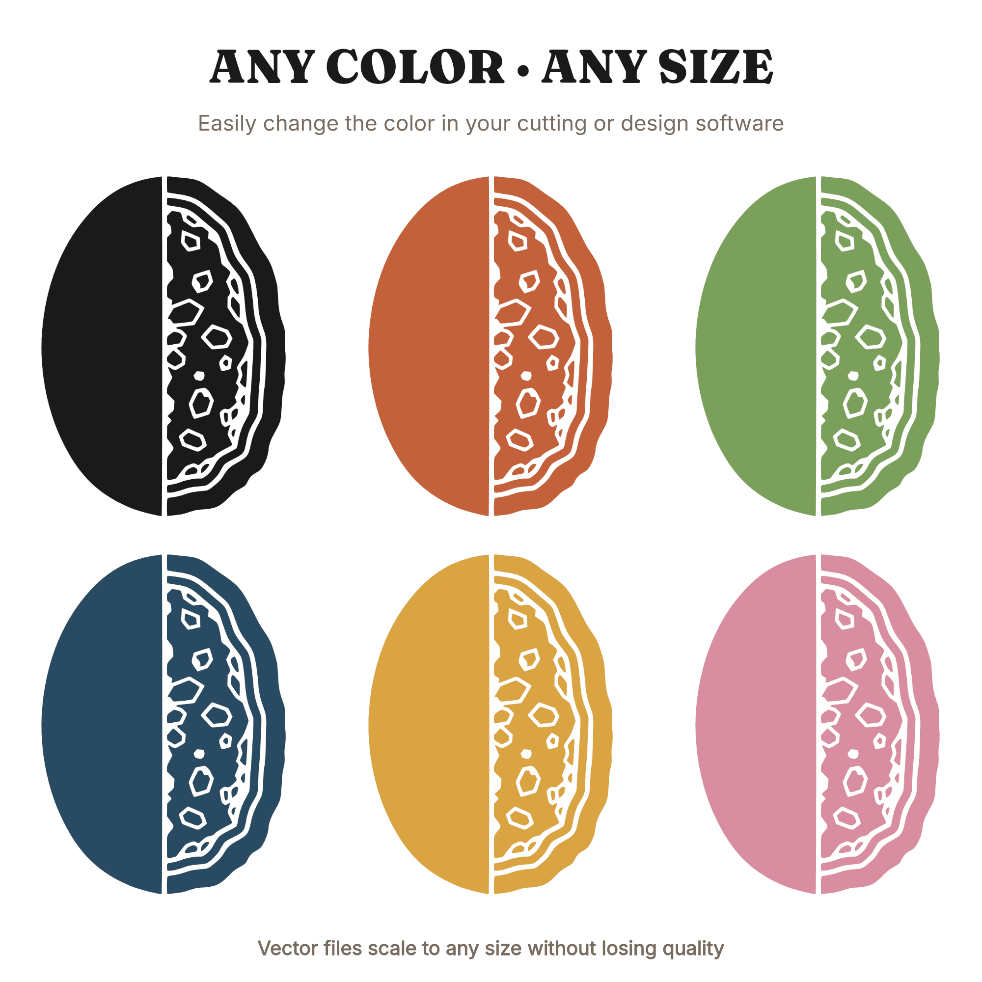 Vintage Geode Slice Split Crystal Silhouette SVG PNG Cut File Nature Botanical Design, view 2