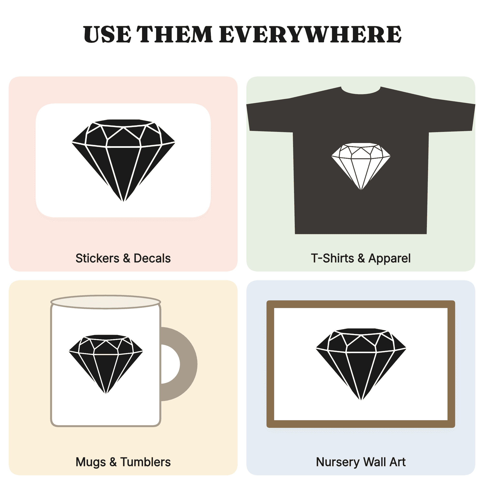 Retro 70s Diamond Heart SVG PNG, Geometric Valentine Wall Art, Tattoo Flash Style Cut File, view 3