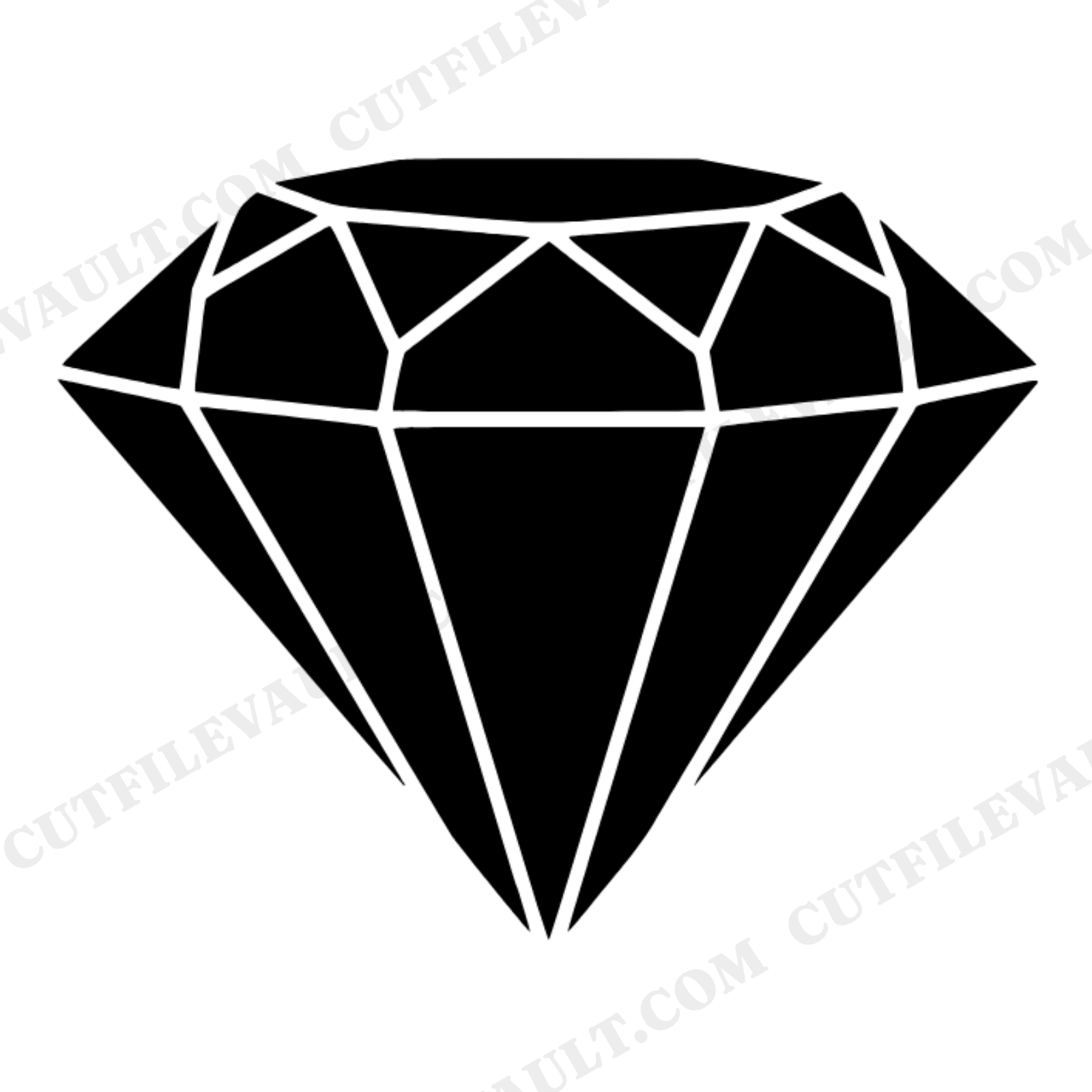 Retro 70s Diamond Heart SVG PNG, Geometric Valentine Wall Art, Tattoo Flash Style Cut File, view 1