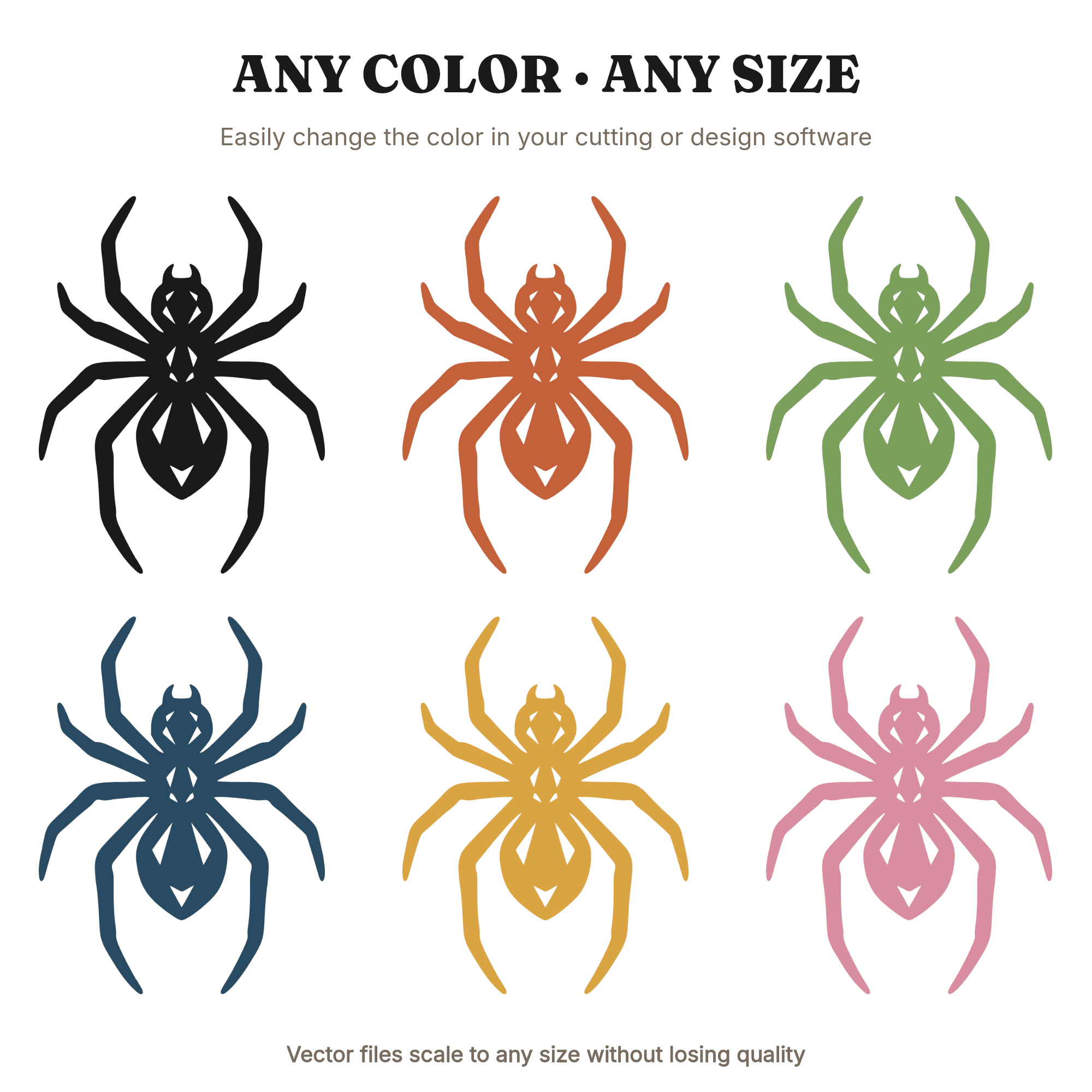Faceted Gemstone Spider Halloween SVG PNG, Abstract Crystal Spider Silhouette Cut File, view 2