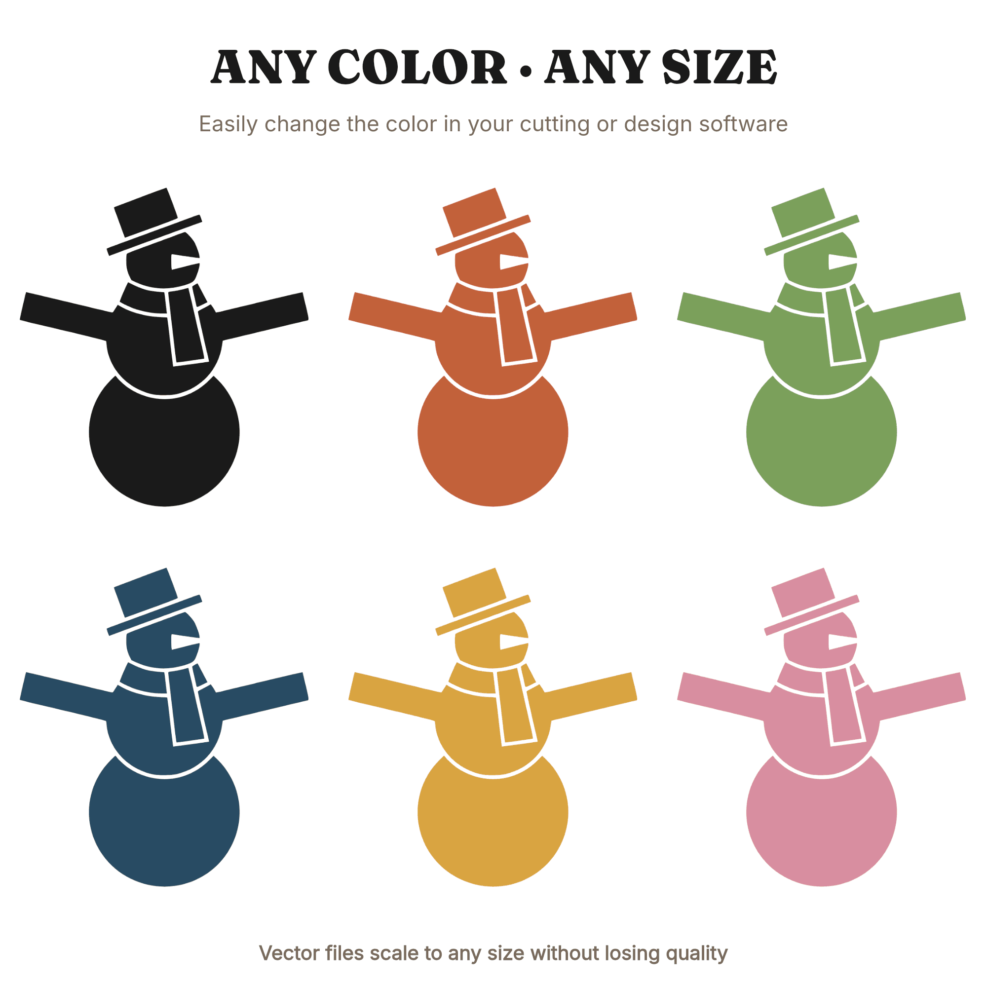 Art Deco Snowman SVG PNG, Geometric Christmas Snowman Cut File, Winter Holiday Decor SVG, view 2