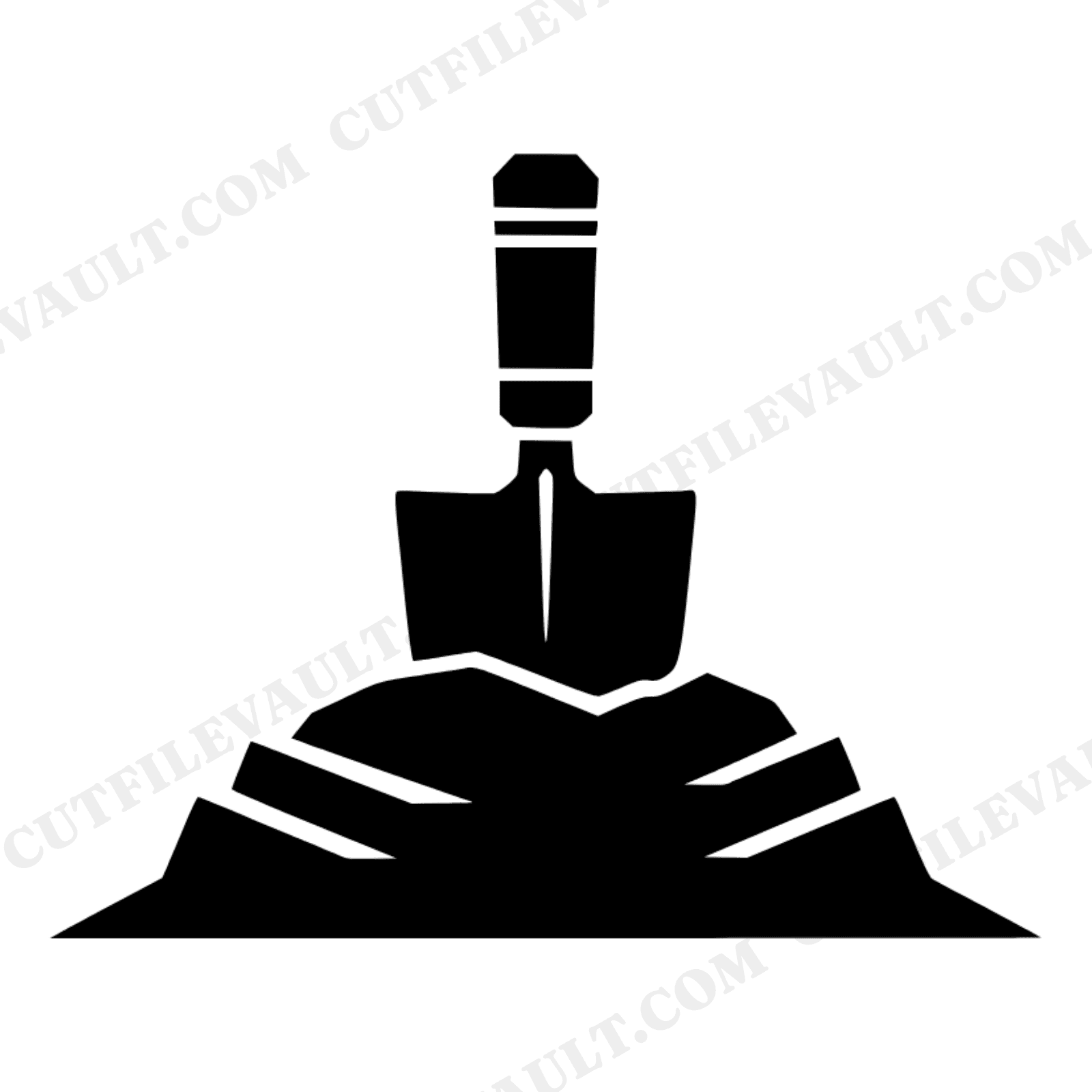 Easter Garden Trowel Art Deco SVG PNG, Spring Gardening Cut File for Cricut, Resurrection Garden, view 1